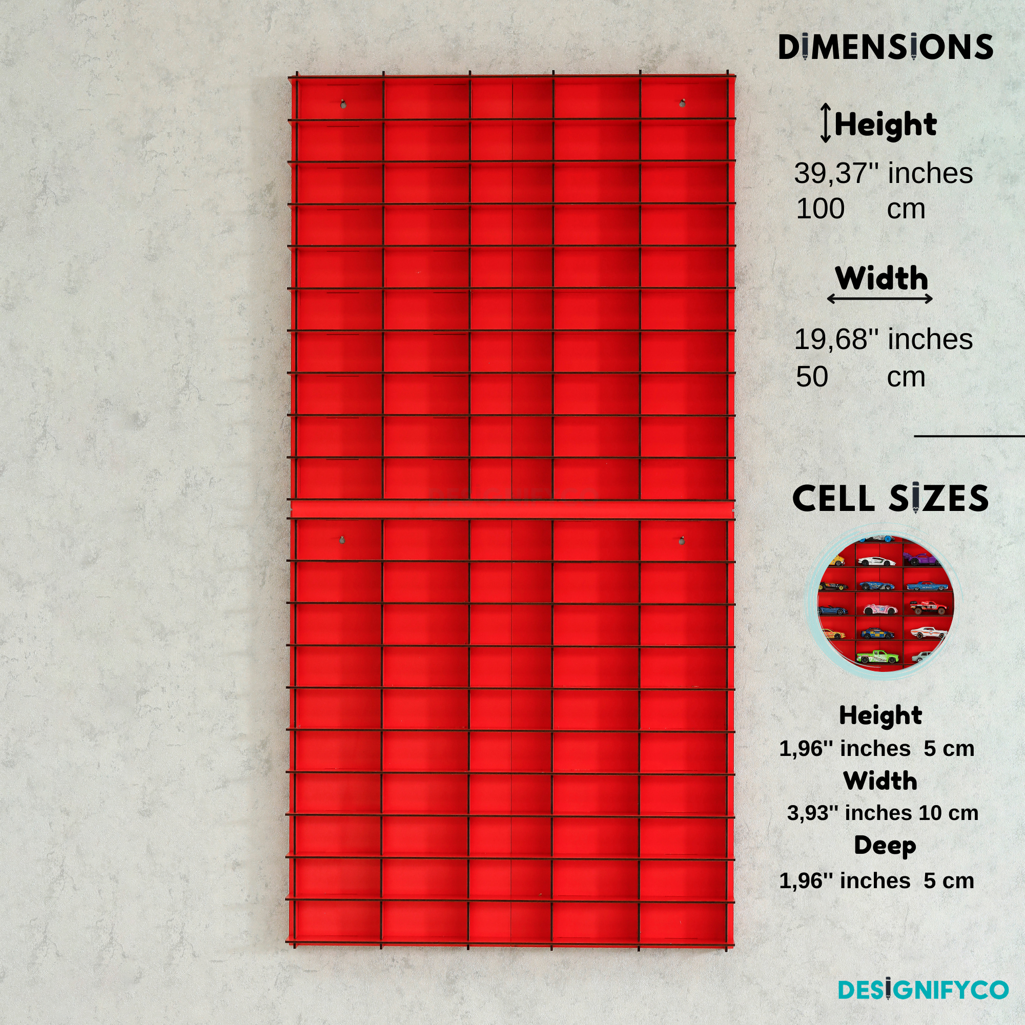 RED Toy Car Display Case