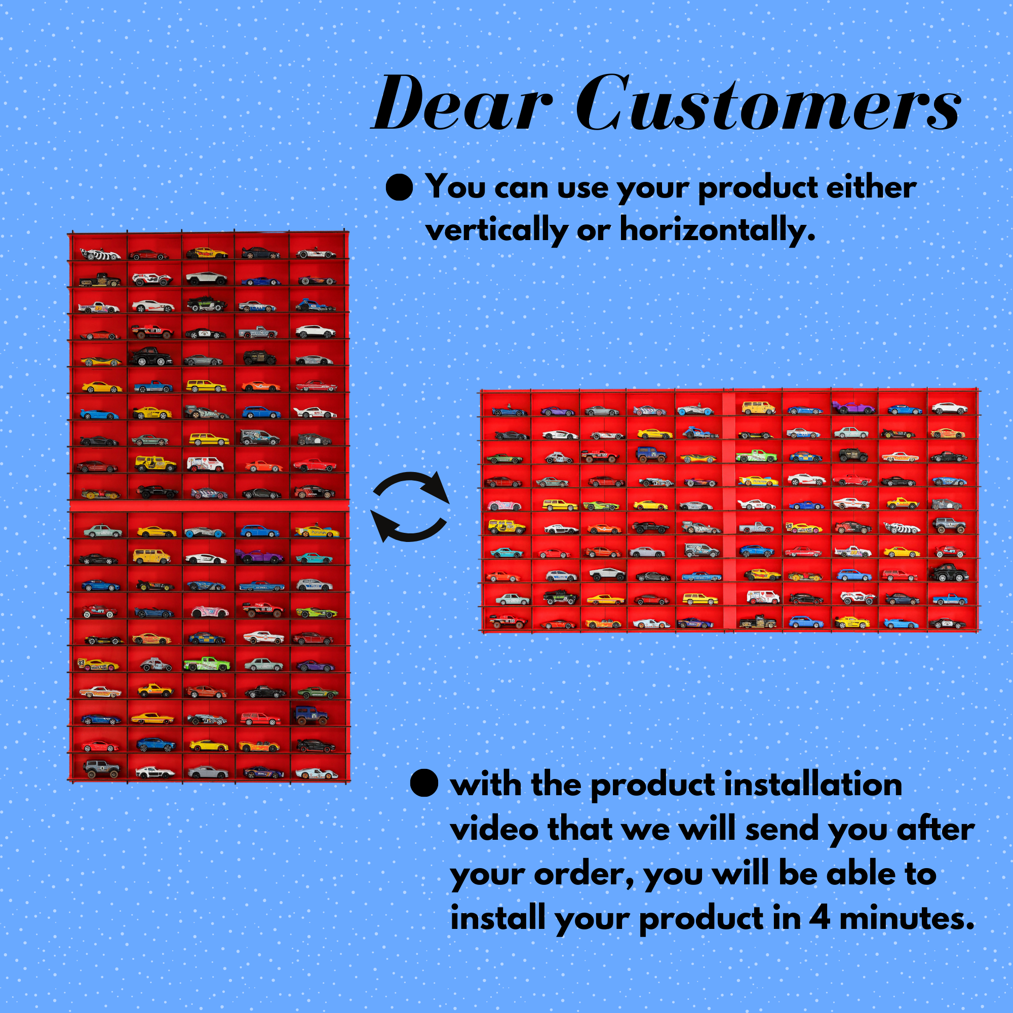 RED Toy Car Display Case