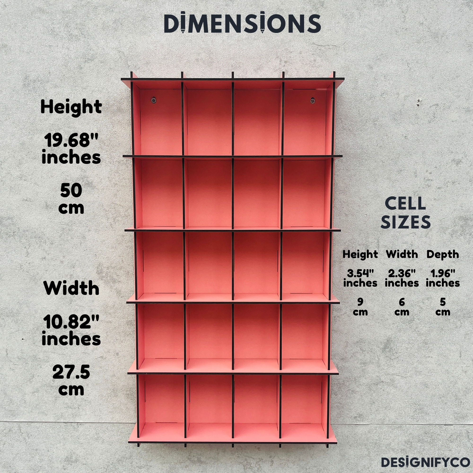 PINK  Shot Glass Display Case