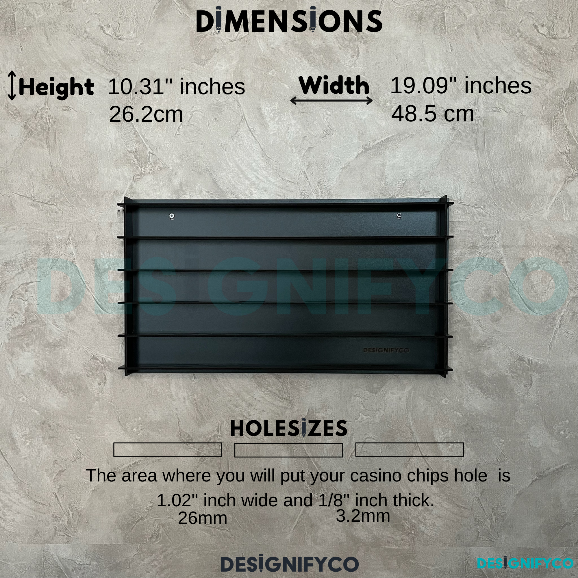 BLACK Casino Chips 85 Display Case