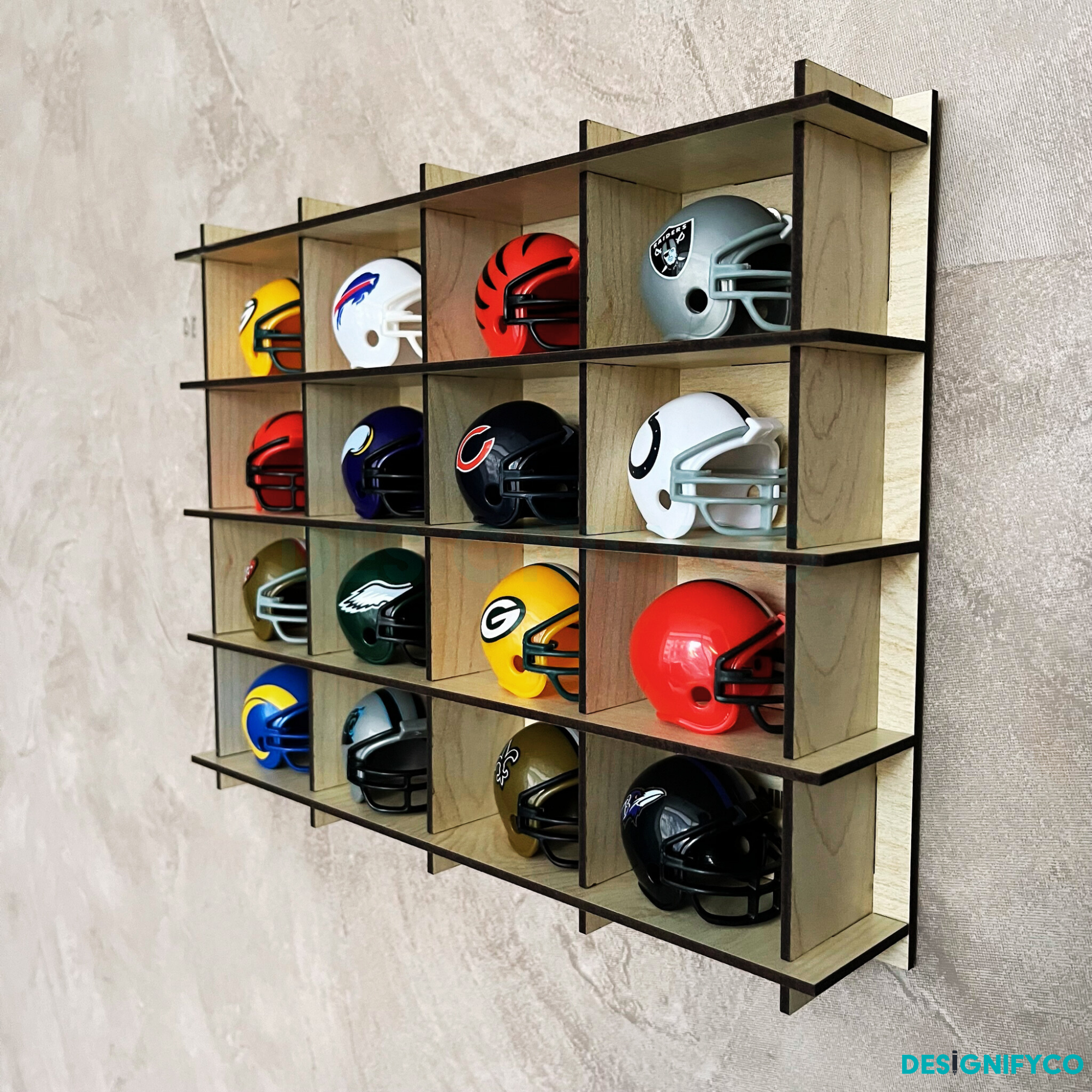 MAPLE NHL Mini Helmet 16 Display Case