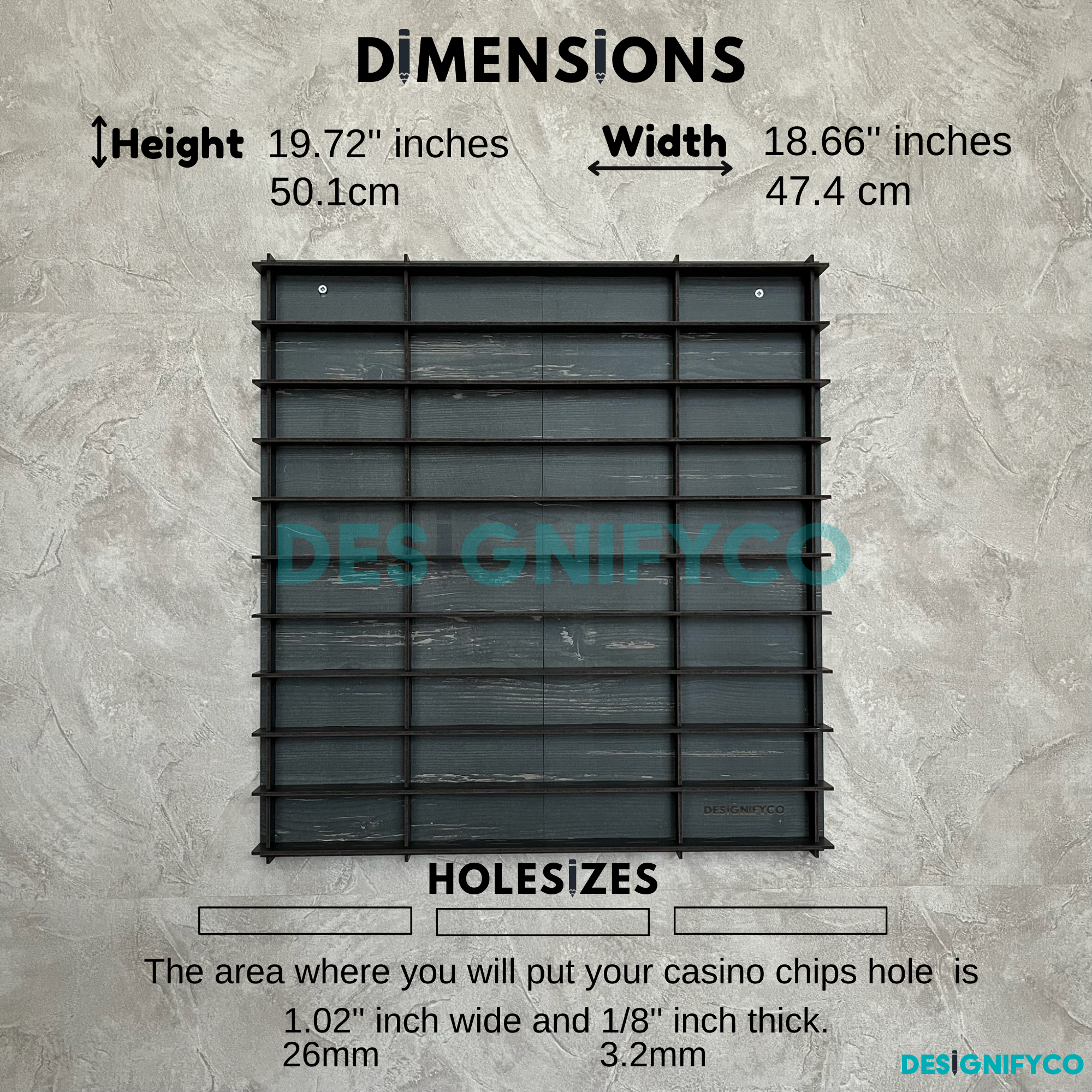 OLD BLACK Casino Chips 80 Display Case