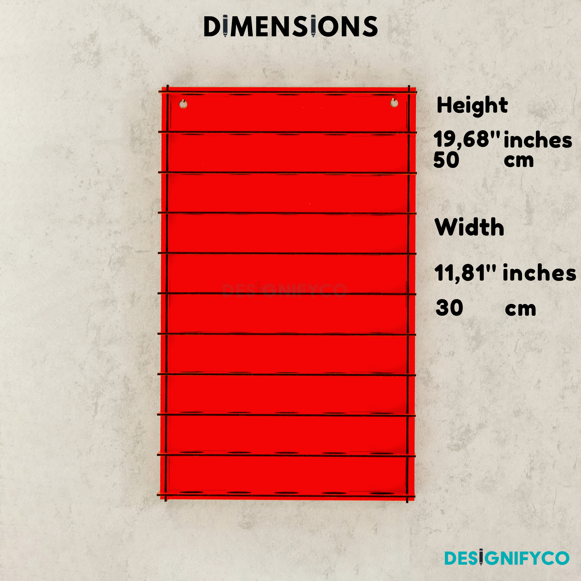 RED Golf Ball Display For 50 Golf Ball
