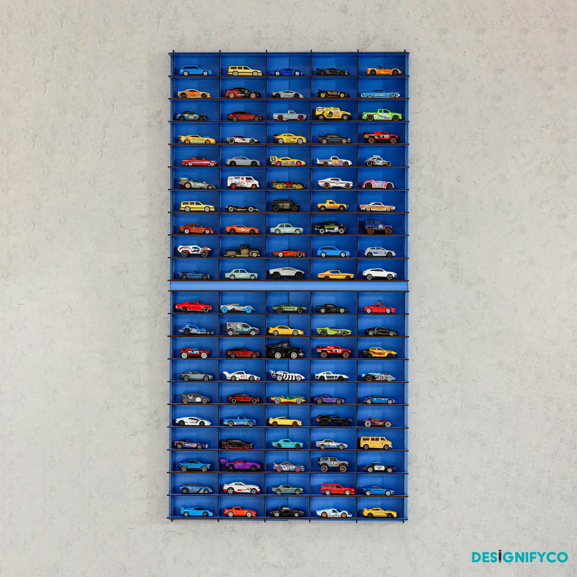 BLUE Toy Car Display Case