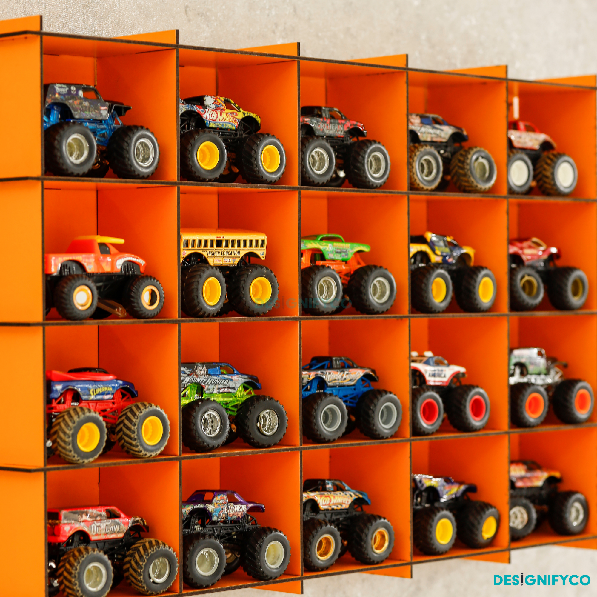 ORANGE Monster Car Display Case