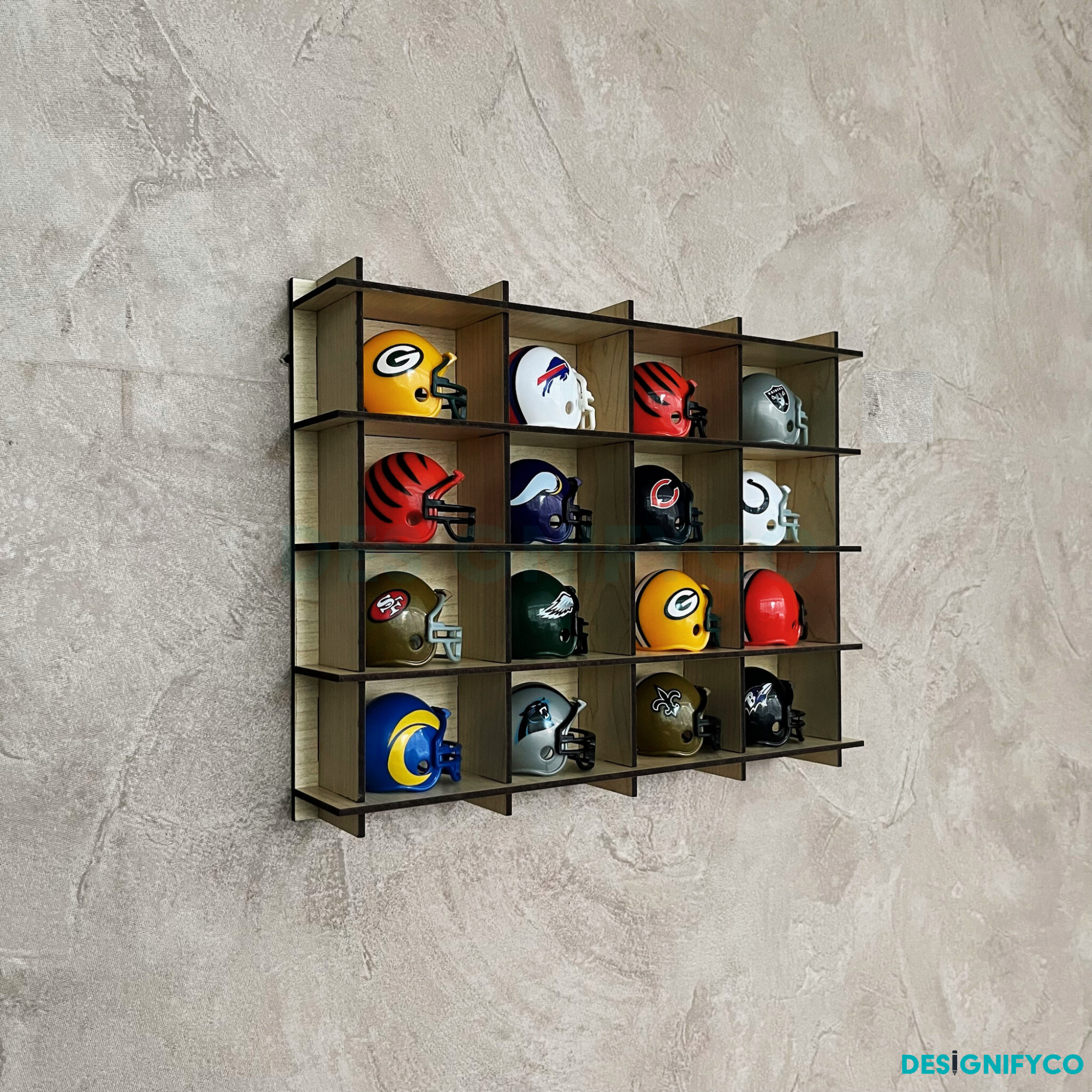 MAPLE NHL Mini Helmet 16 Display Case