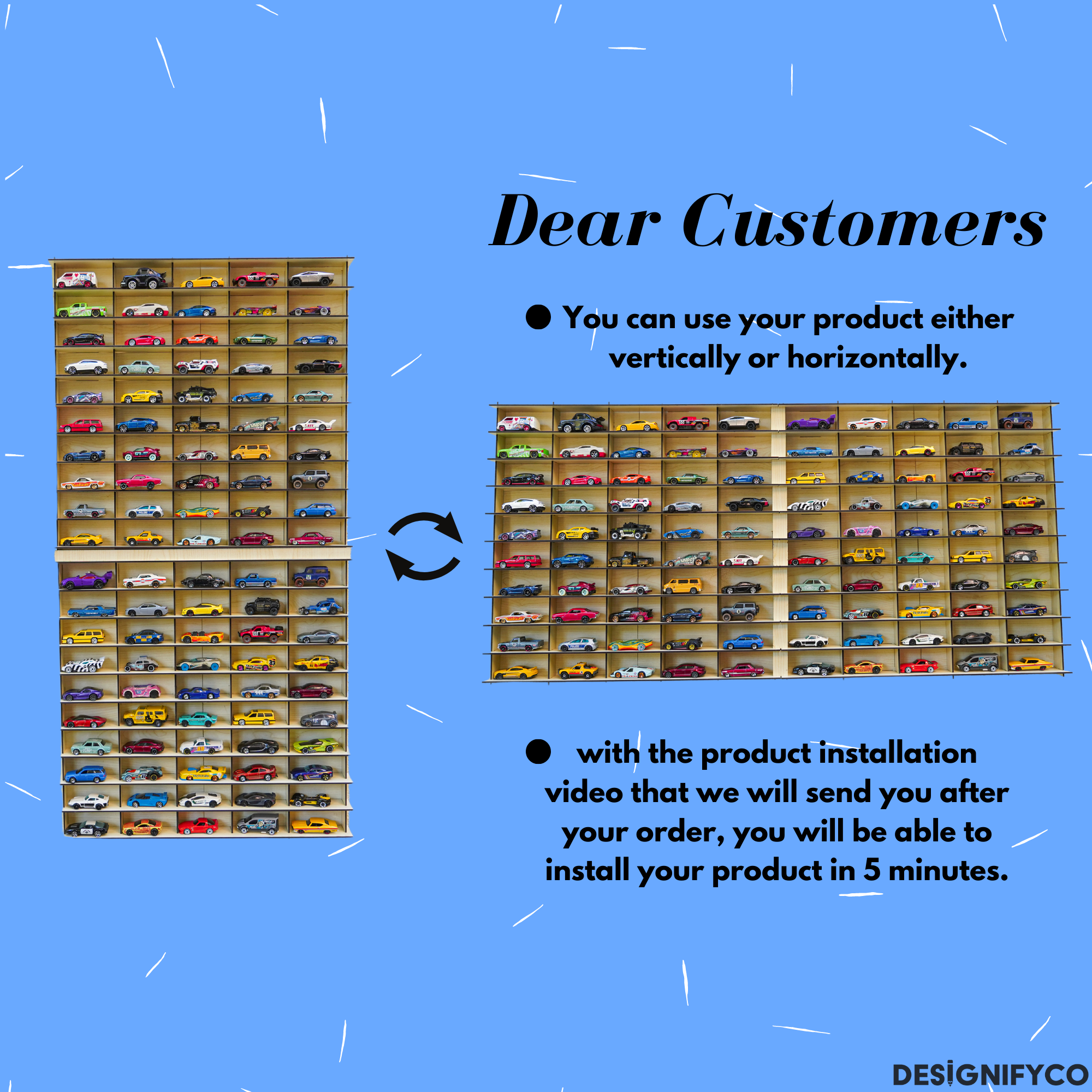 MAPLE Toy Car Display Case