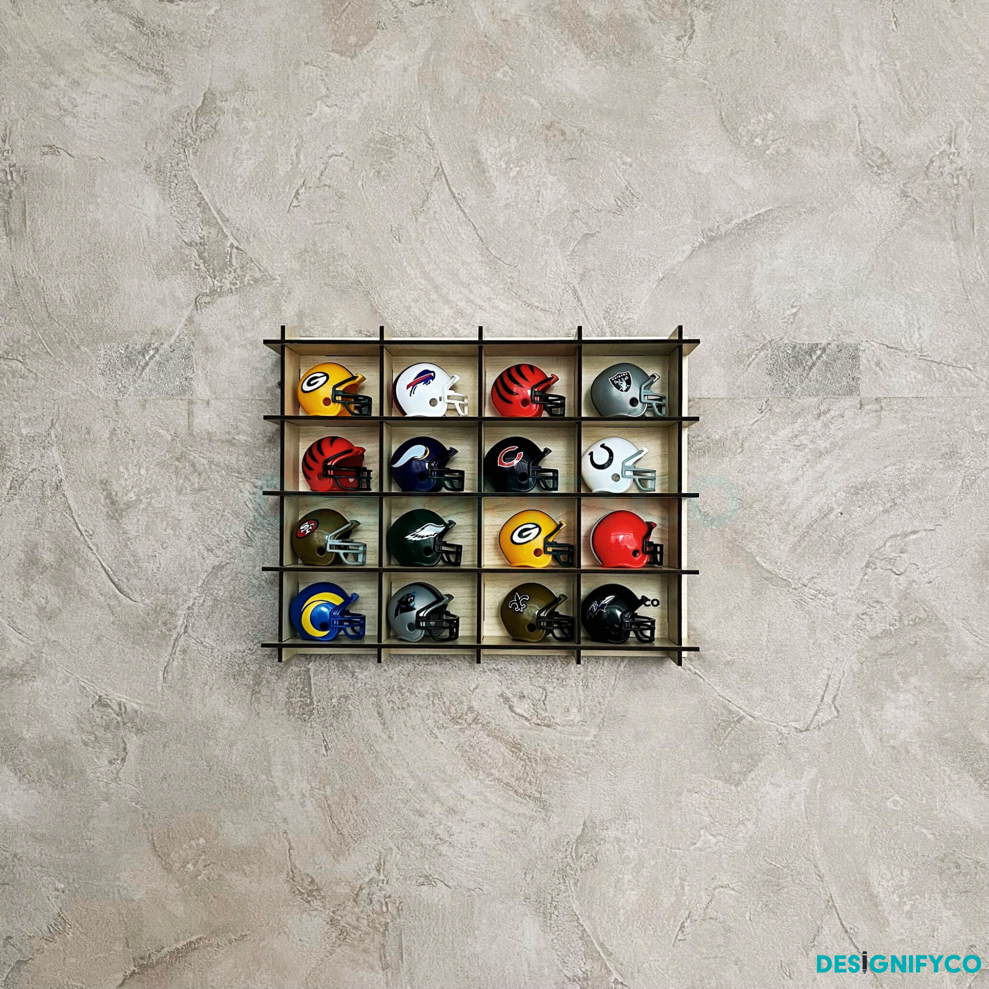 MAPLE NHL Mini Helmet 16 Display Case