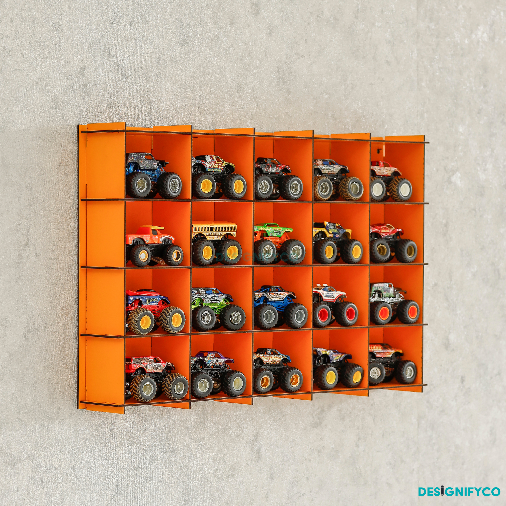 ORANGE Monster Car Display Case