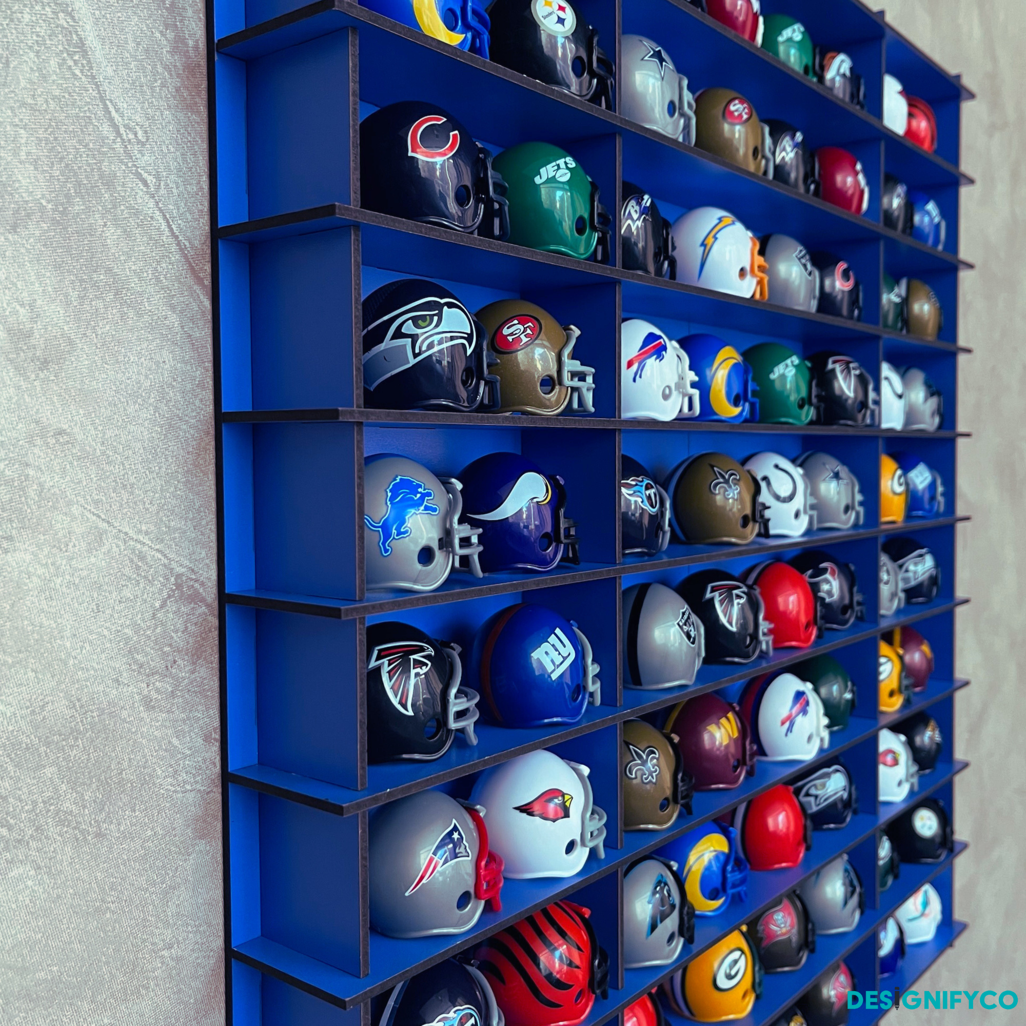 BLUE NHL Mini Helmet 80 Display Case