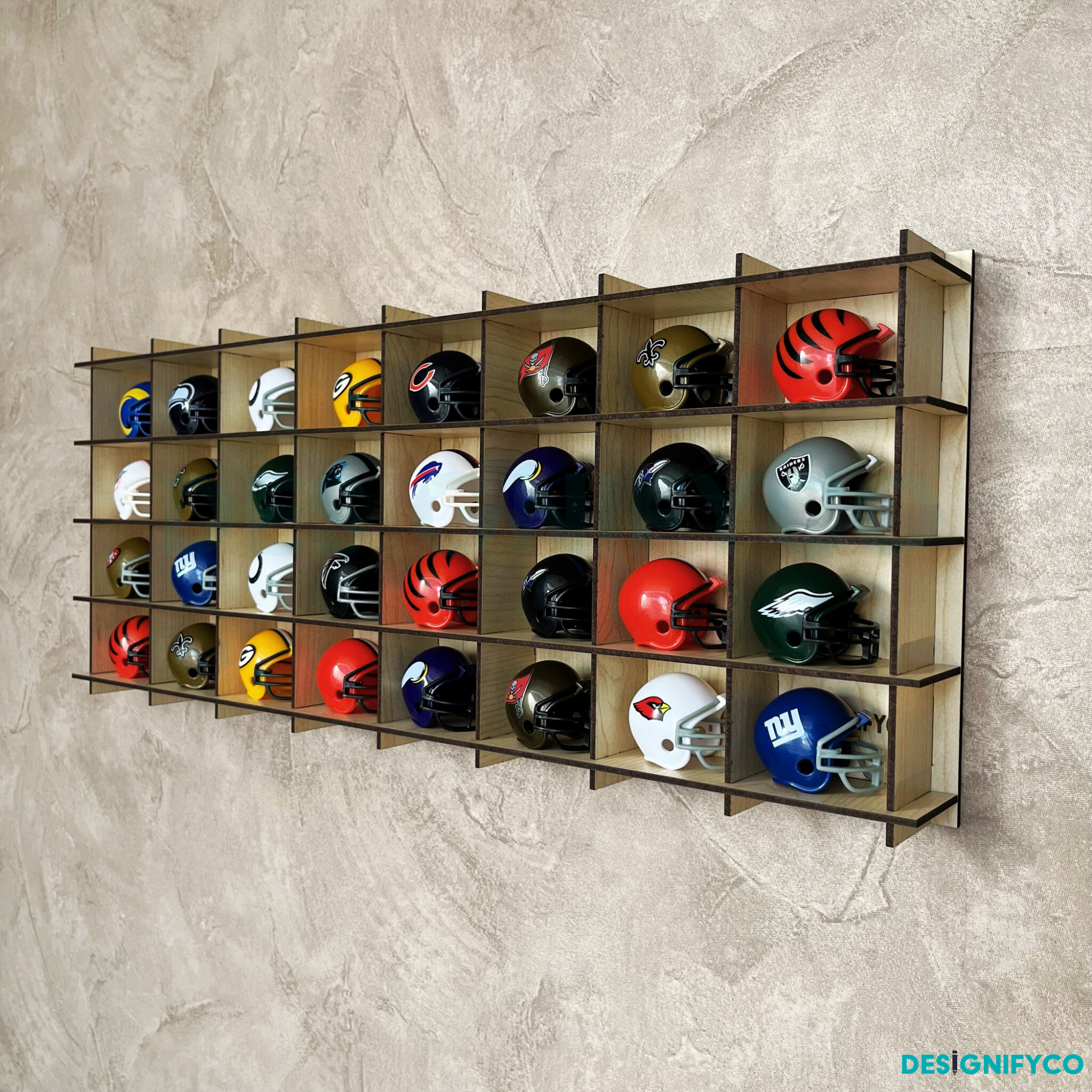 MAPLE NHL Mini Helmet 32 Display Case