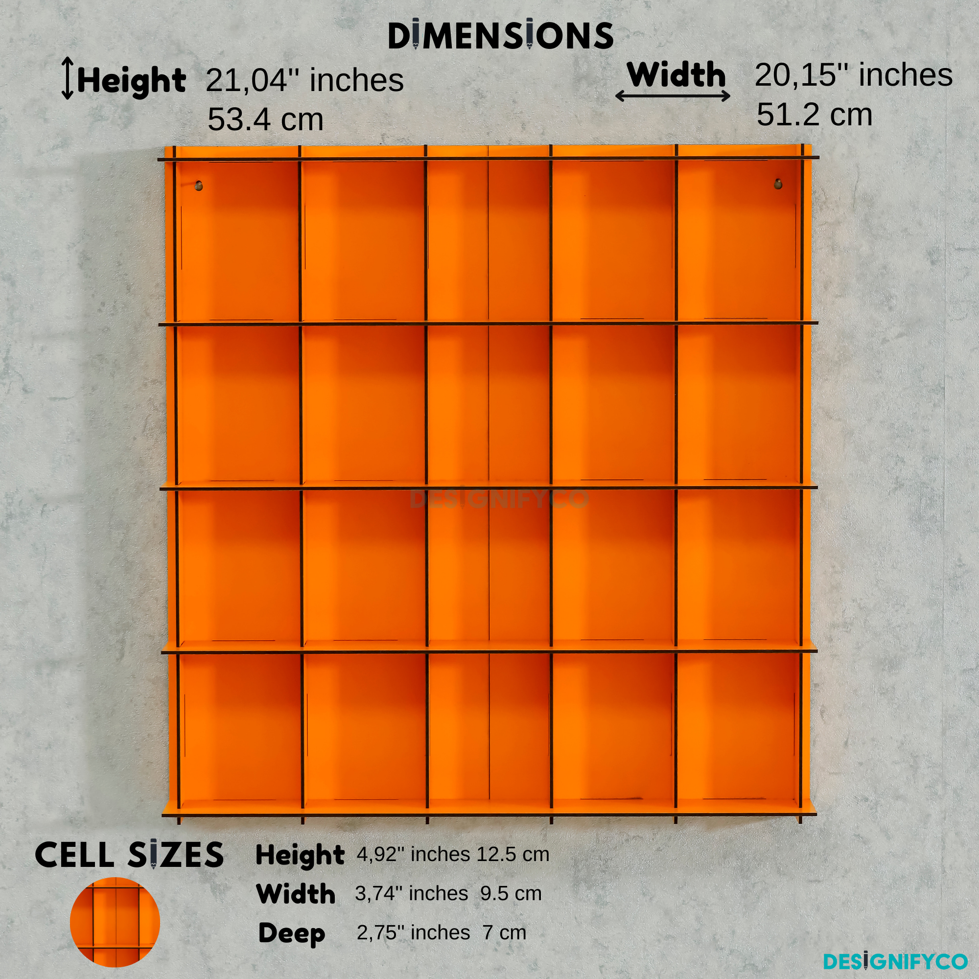 ORANGE Funko Pop Display Case