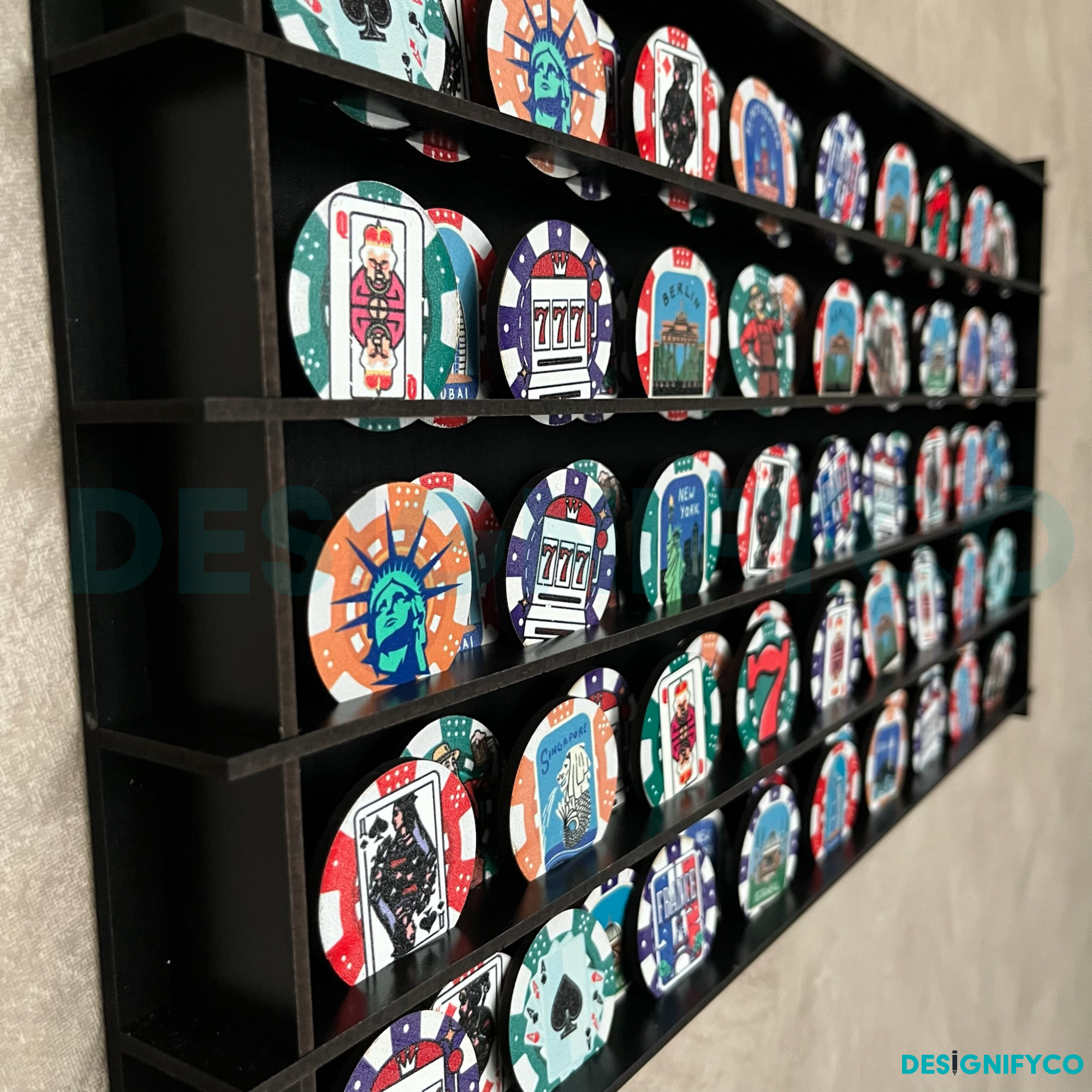 BLACK Casino Chips 85 Display Case