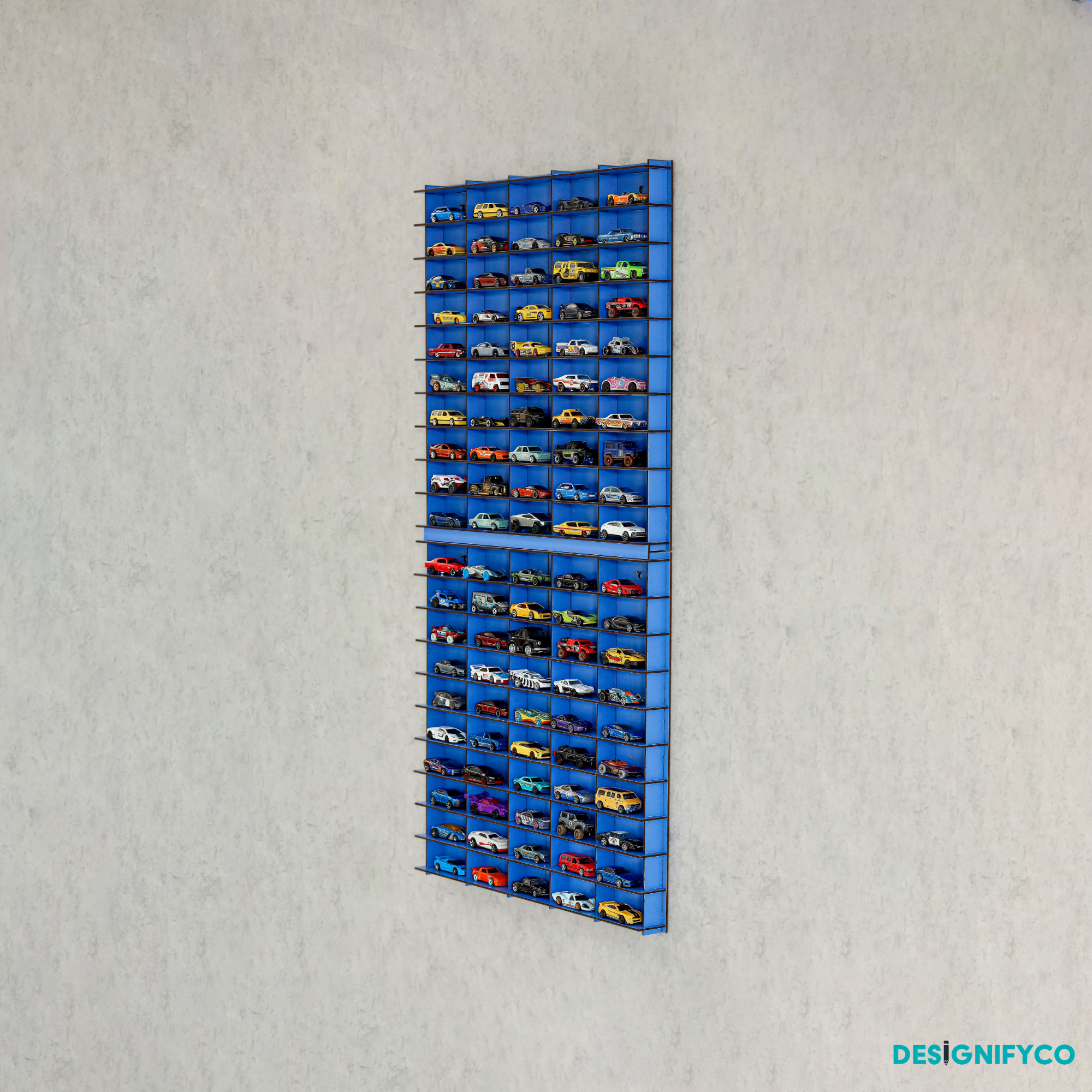 BLUE Toy Car Display Case