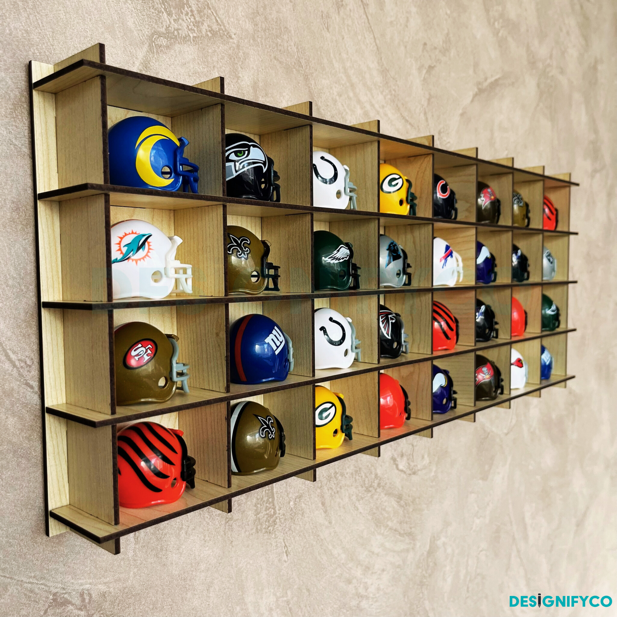 MAPLE NHL Mini Helmet 32 Display Case