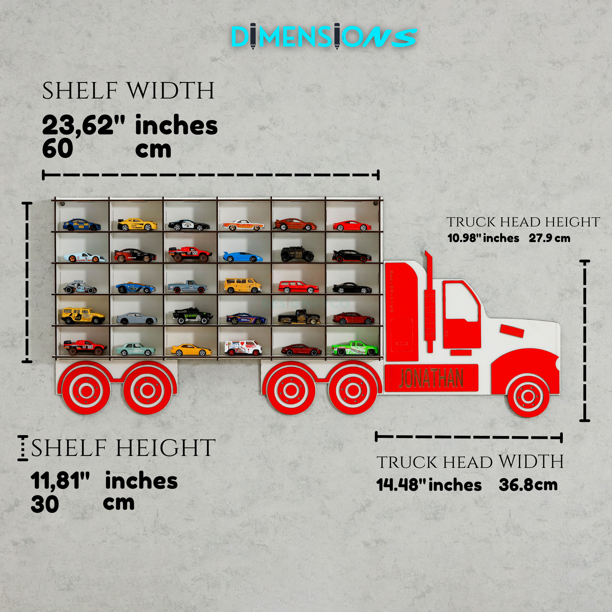 Red Truck Toy Car Displays