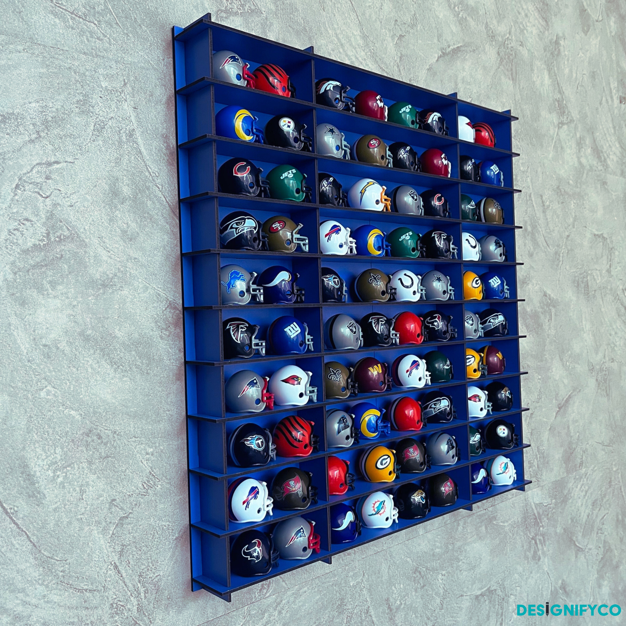 BLUE NHL Mini Helmet 80 Display Case