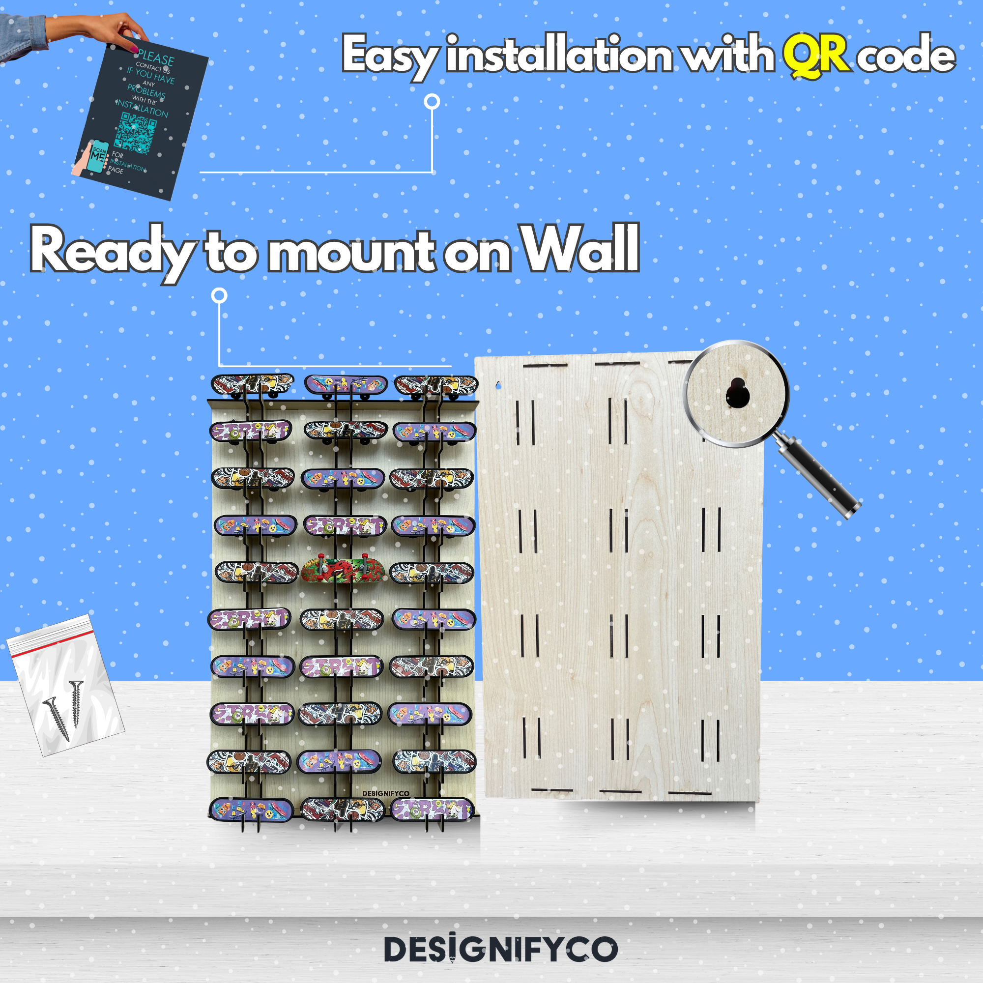 MAPLE Tech Deck Display Case