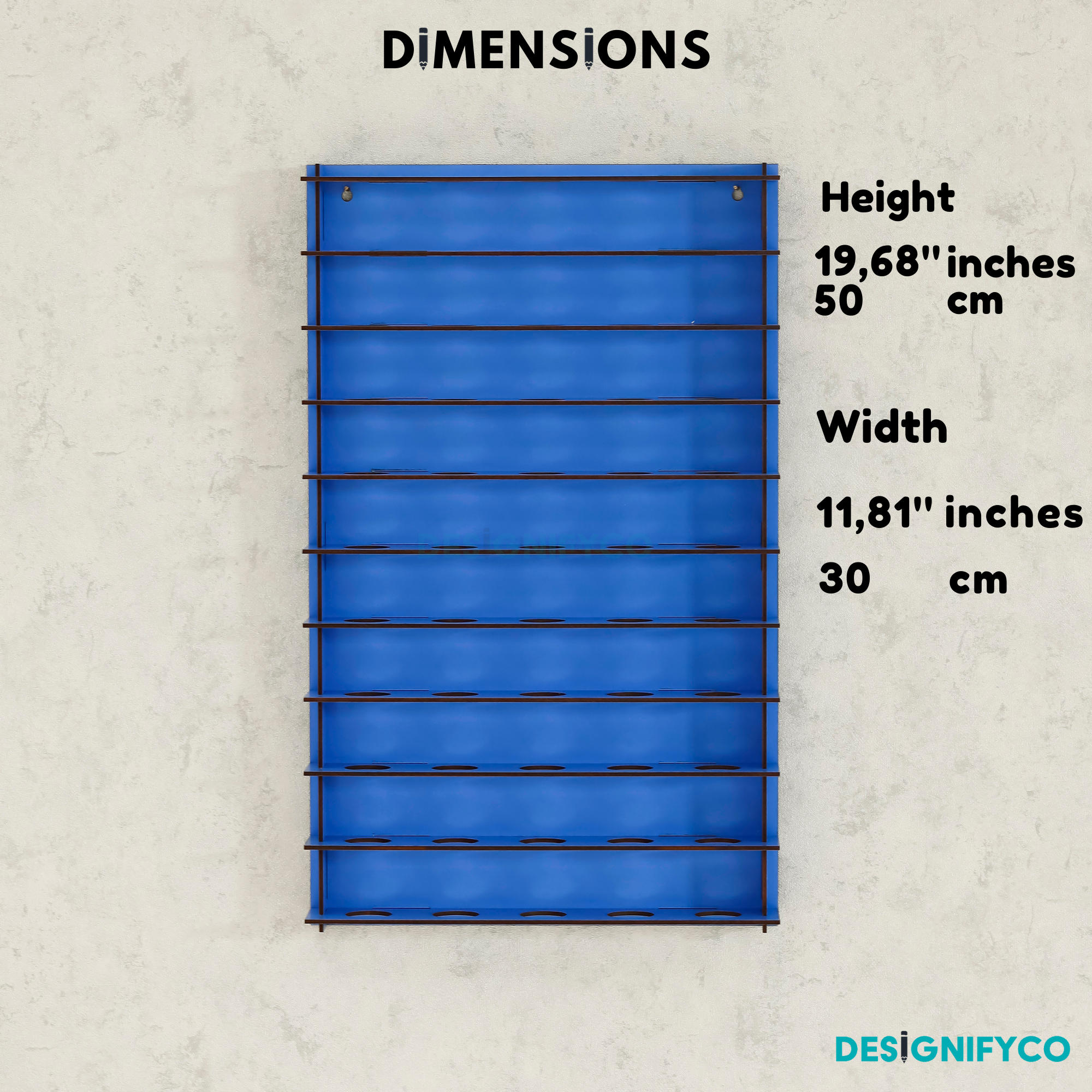 BLUE Golf Ball Display For 50 Golf Ball