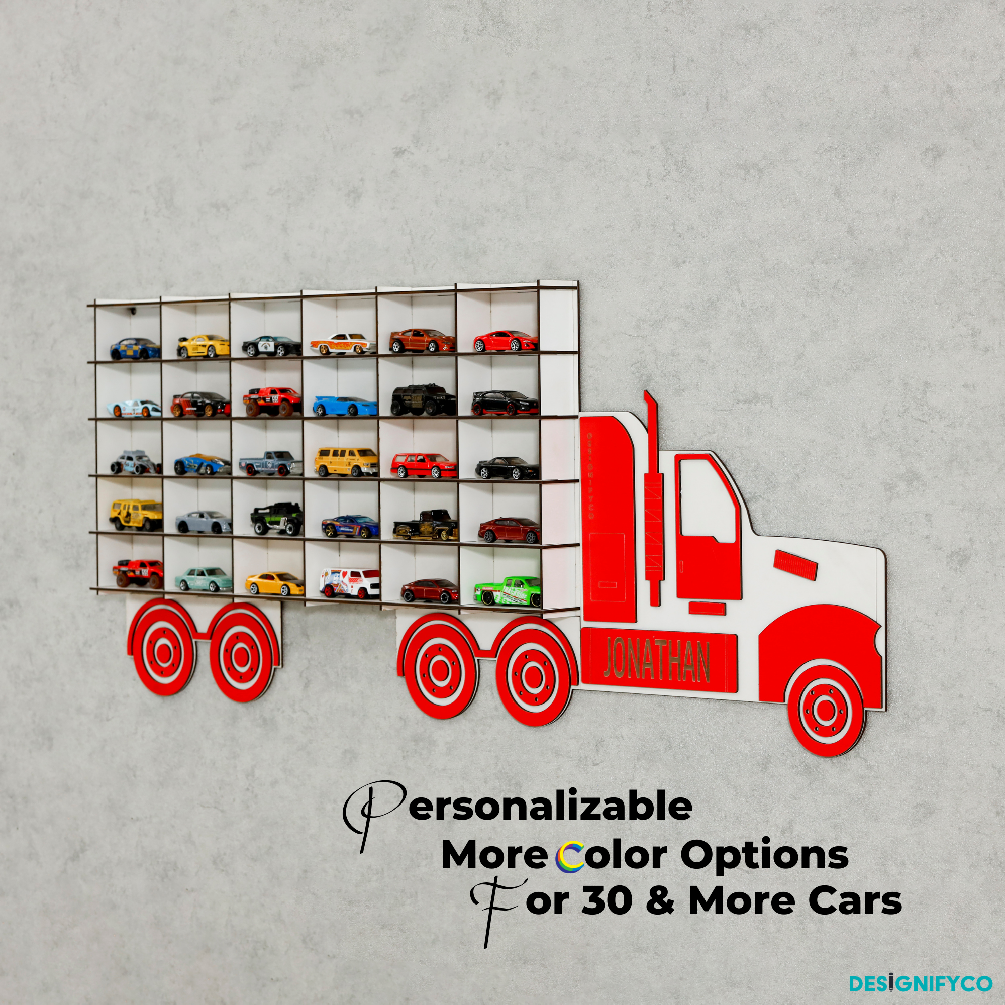 Red Truck Toy Car Displays