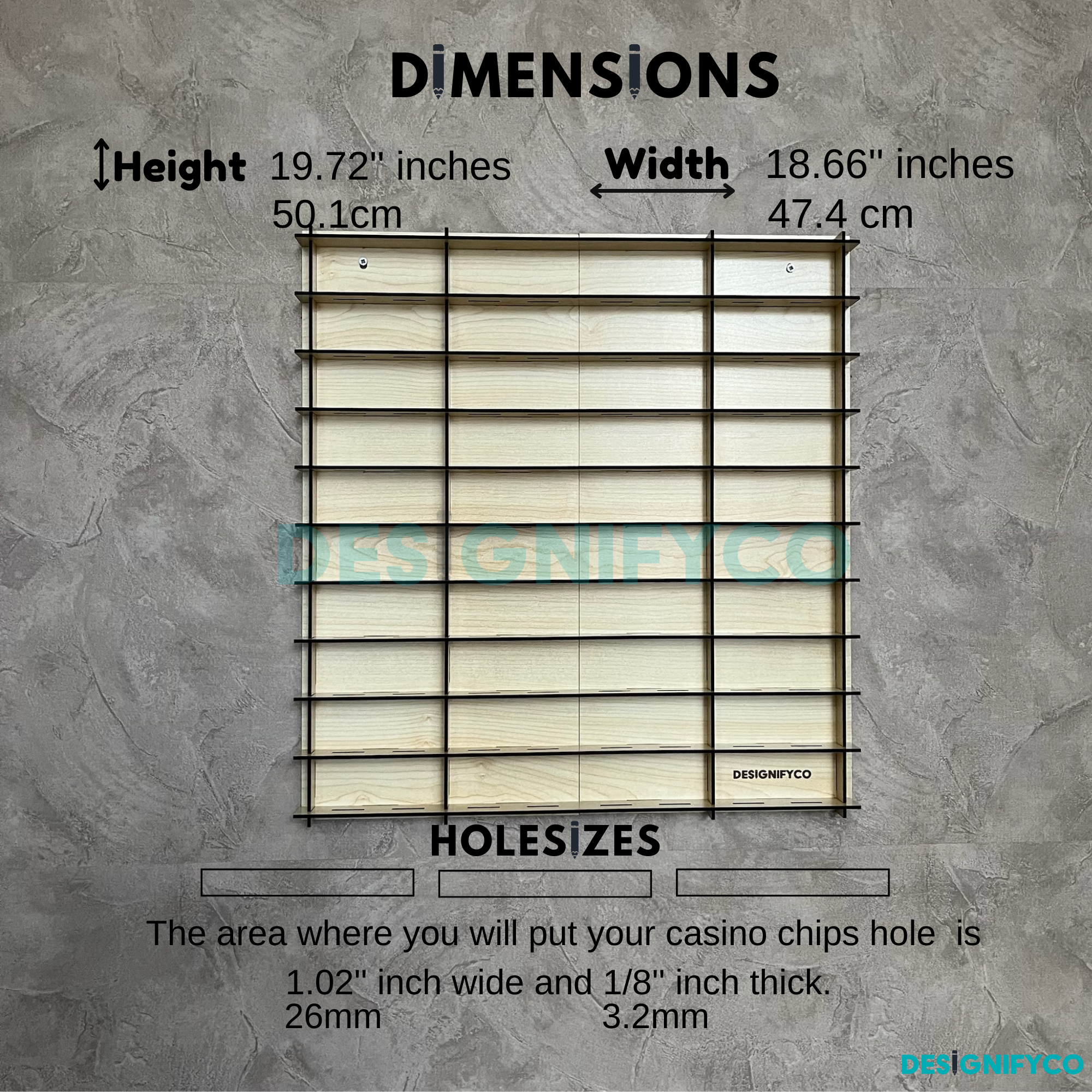 MAPLE Casino Chips 80 Display Case
