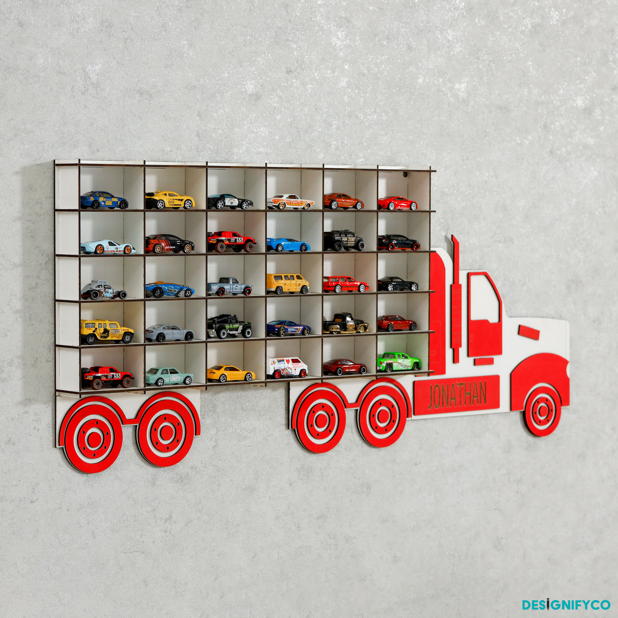 Red Truck Toy Car Displays
