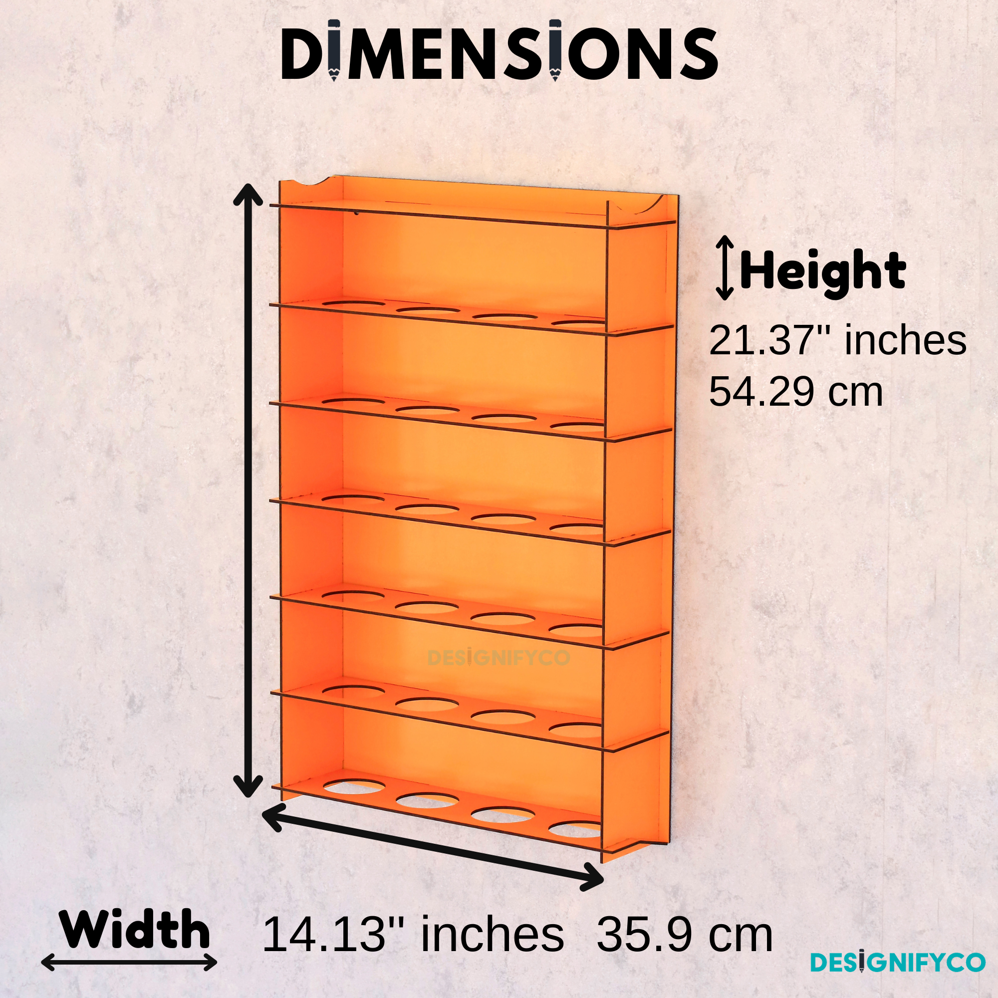 ORANGE Baseball Display Case