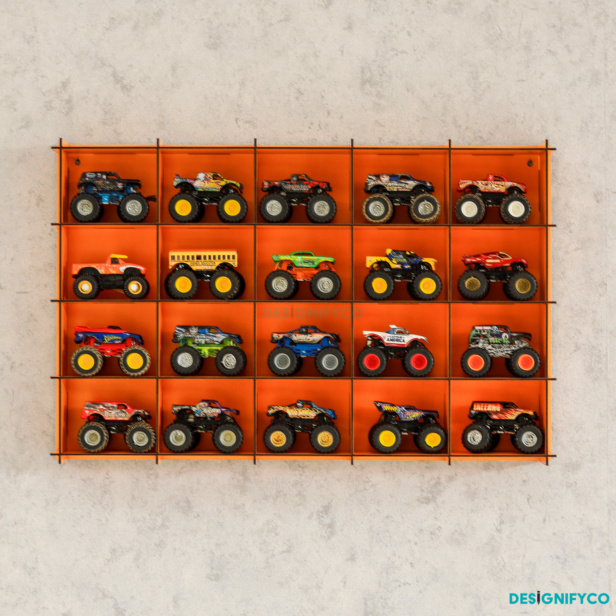 ORANGE Monster Car Display Case