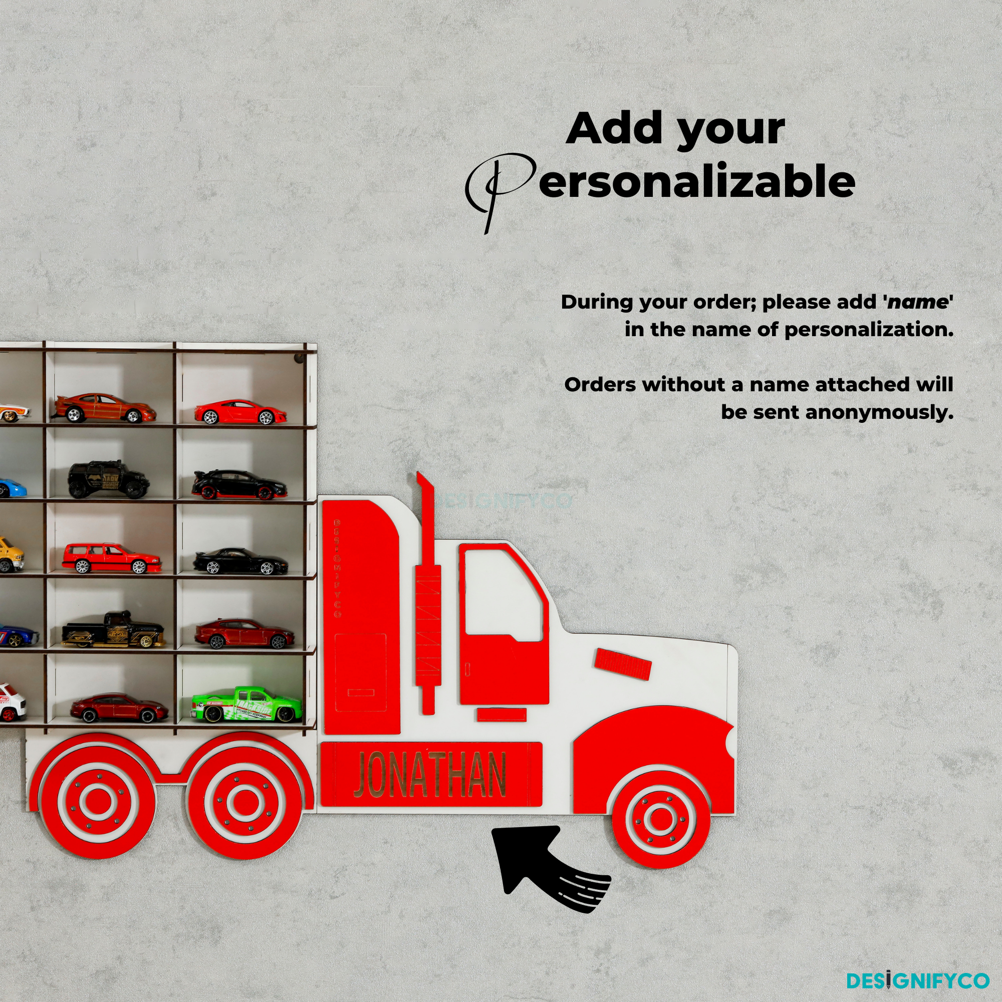 Red Truck Toy Car Displays