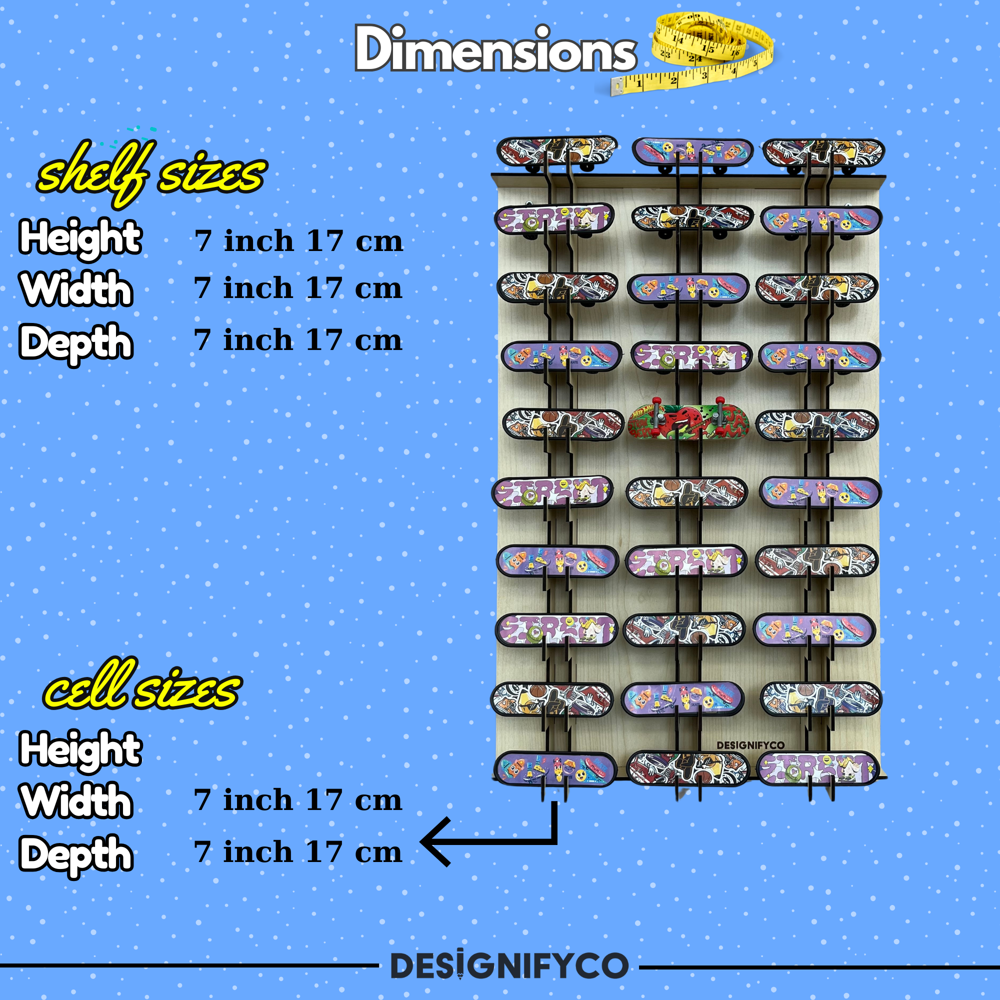 MAPLE Tech Deck Display Case