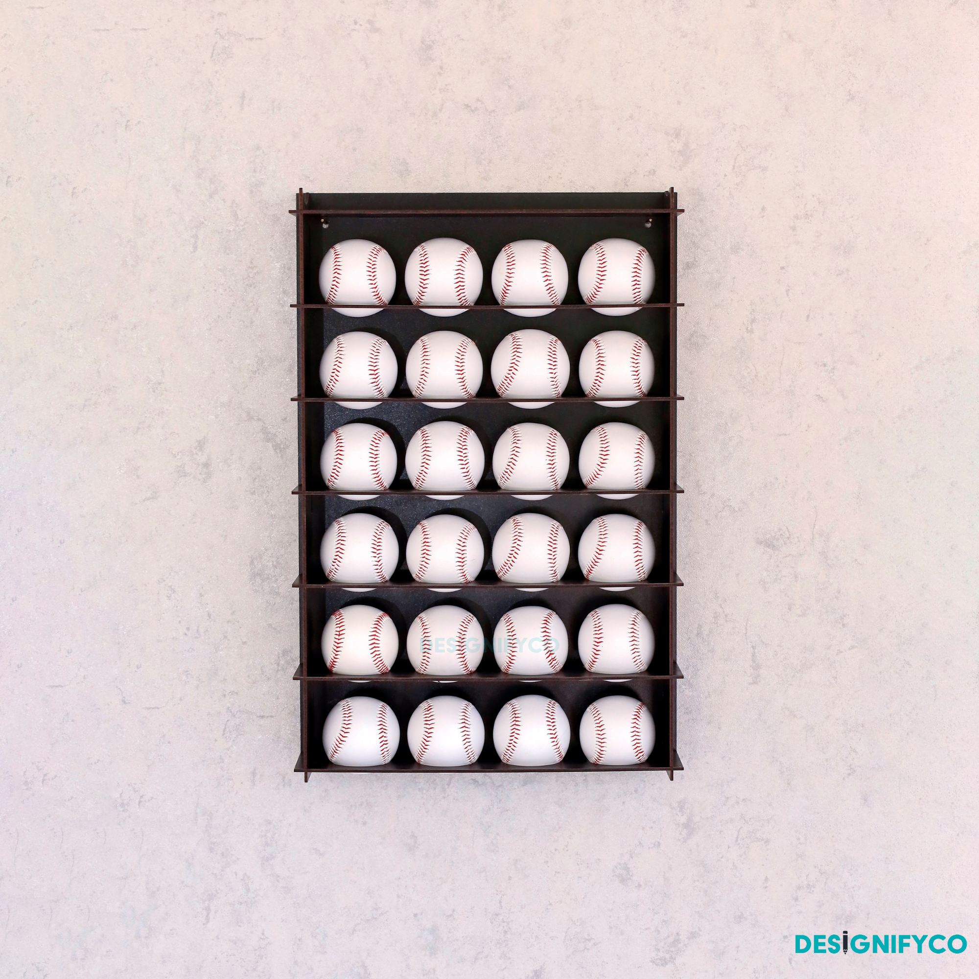 Black Baseball Display Case