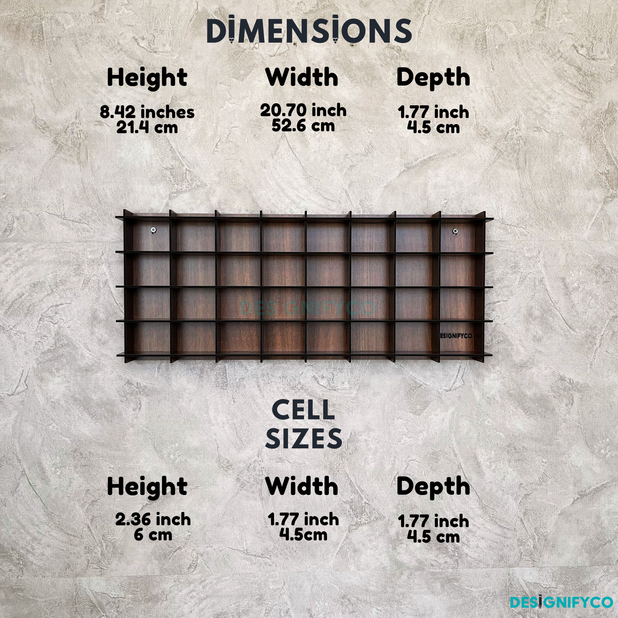 WALNUT NHL Mini Helmet 32 Display Case