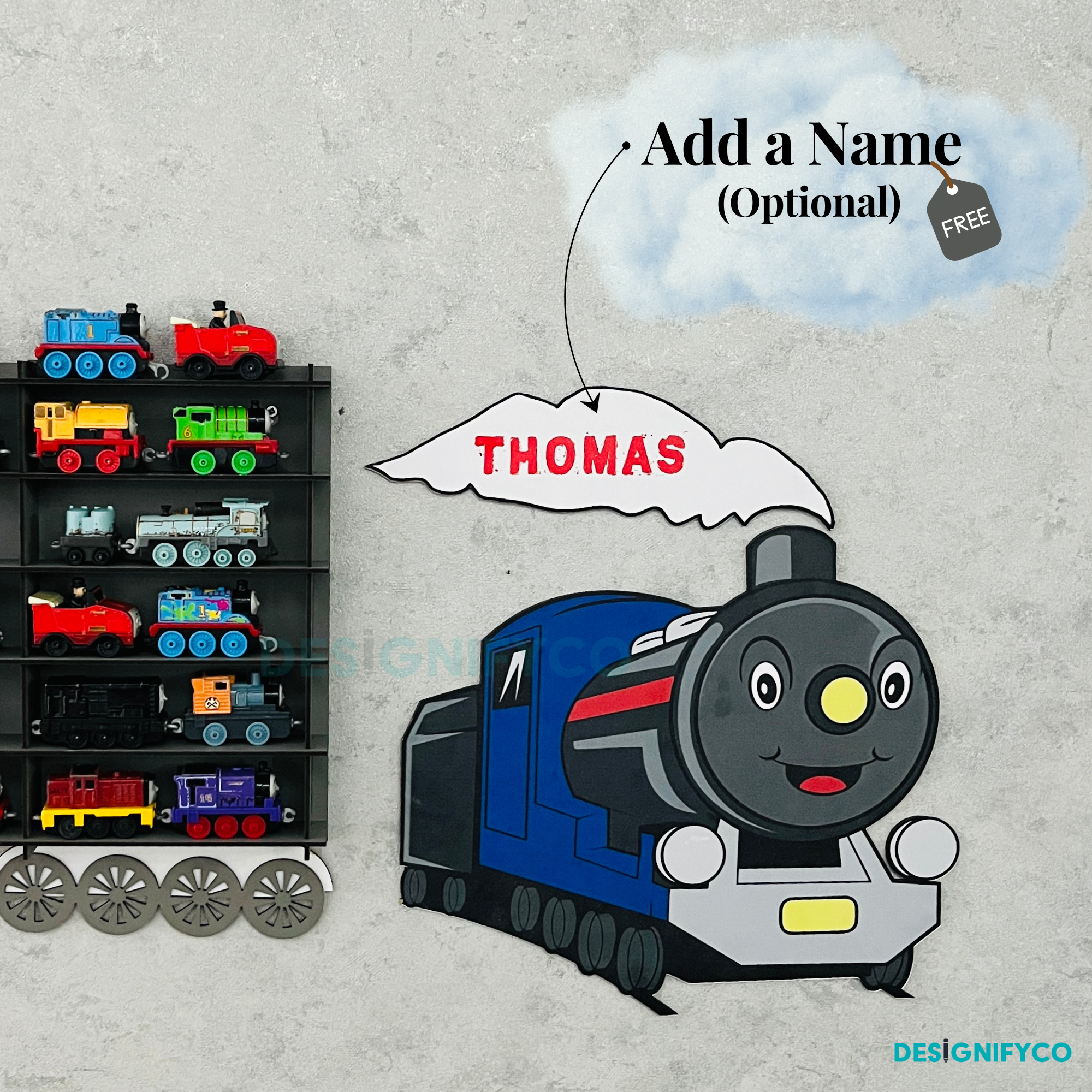 Gray Toy Train Displays