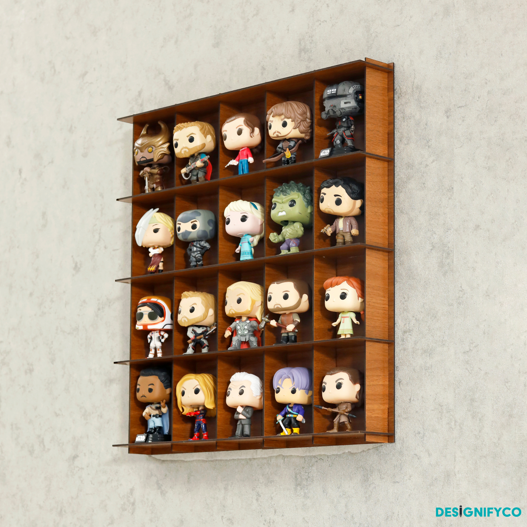 WALNUT Funko Pop Display Case