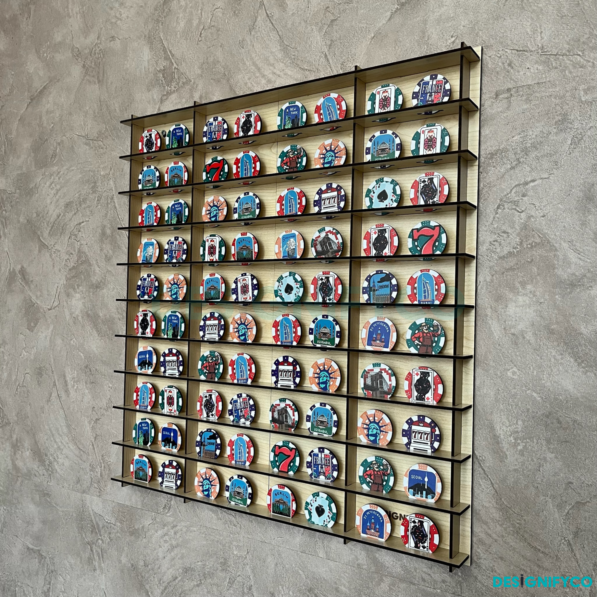 MAPLE Casino Chips 80 Display Case