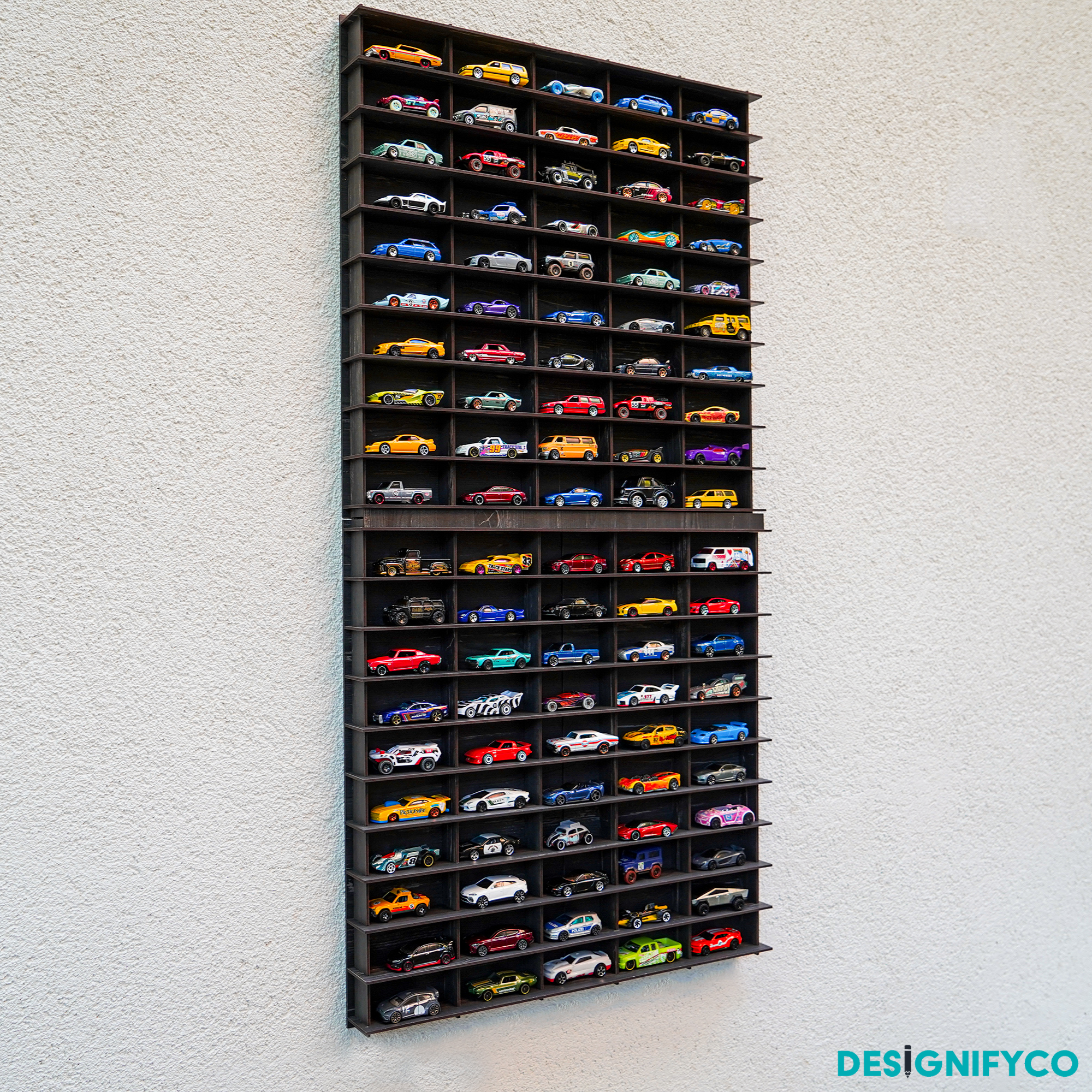 OLD BLACK Toy Car Display Case