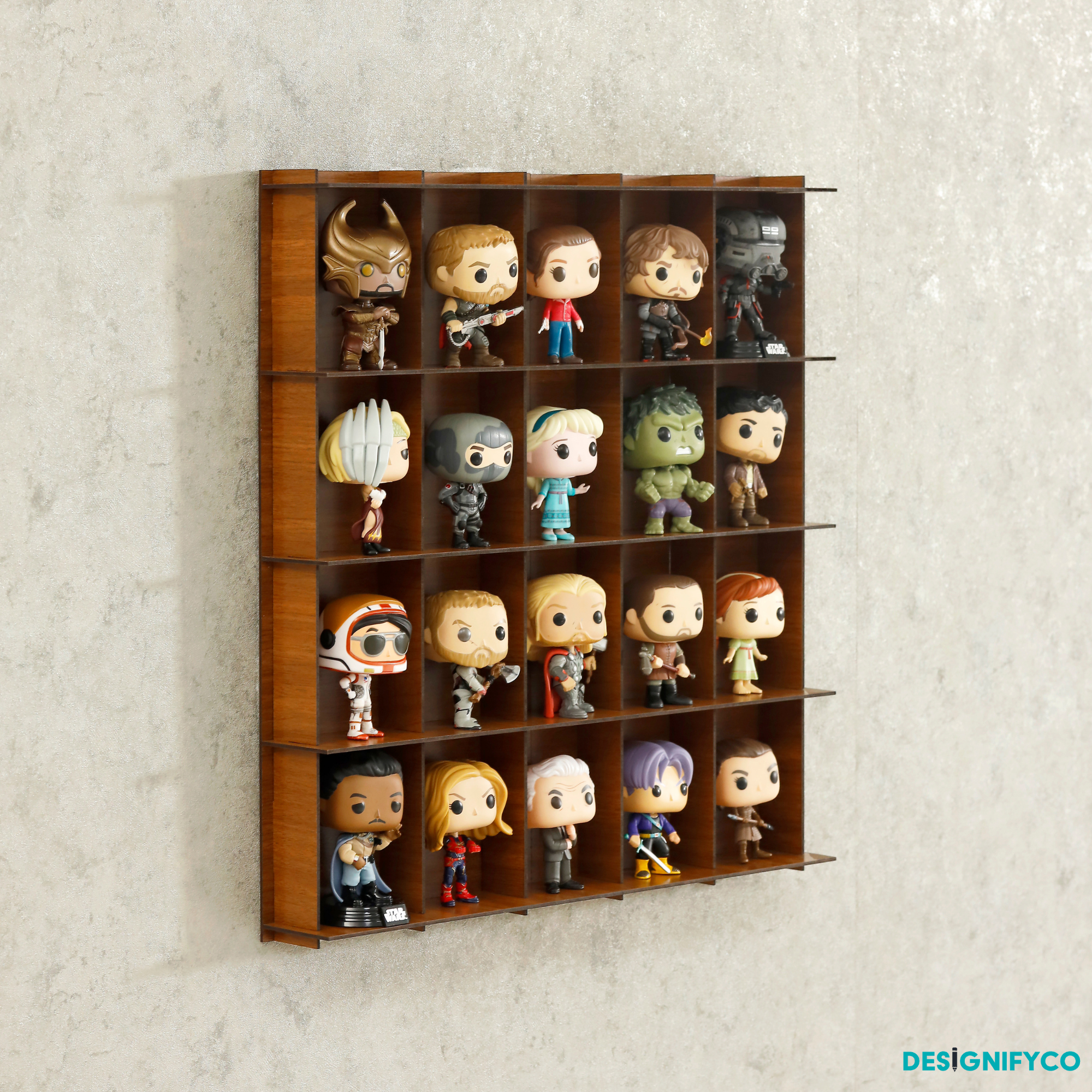 WALNUT Funko Pop Display Case