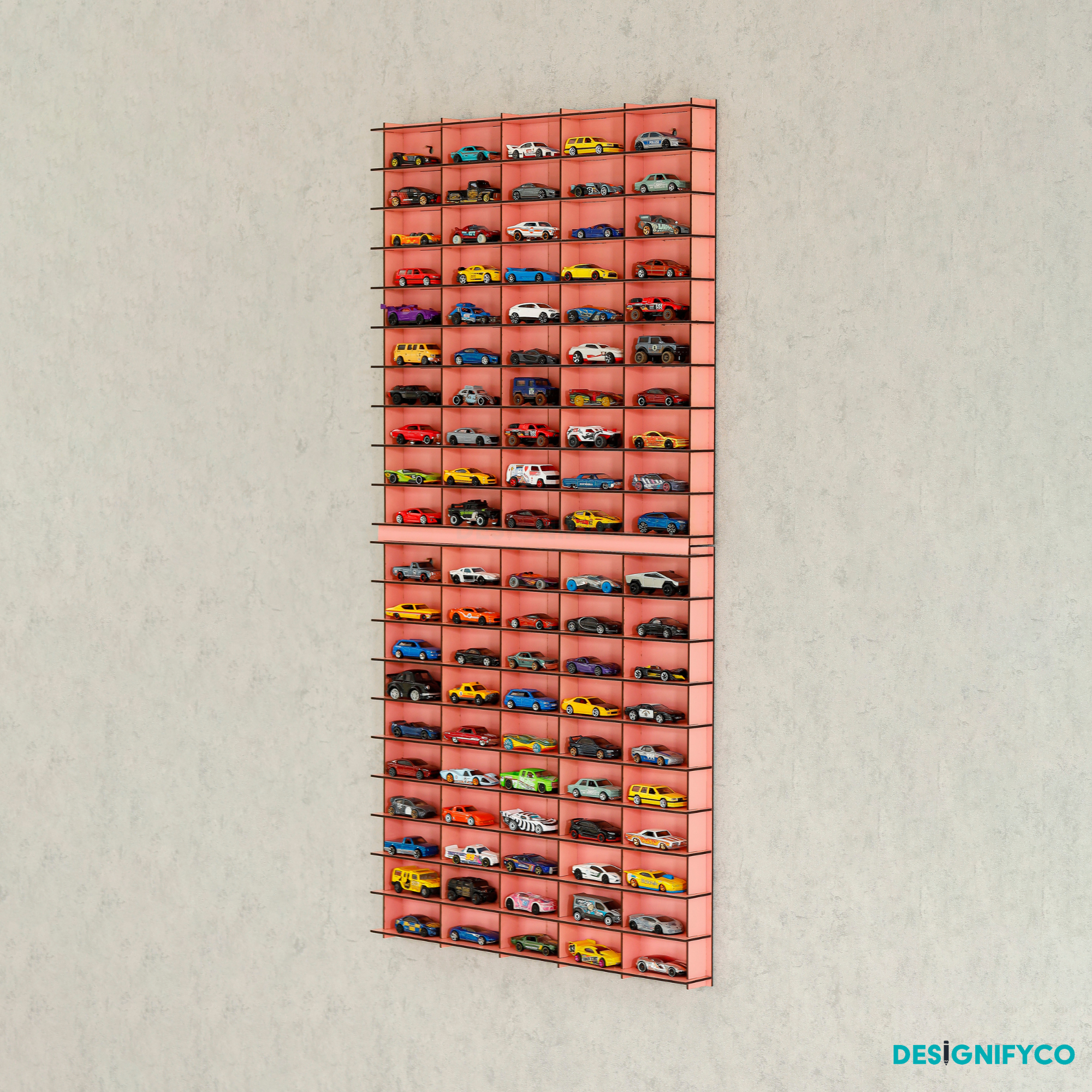 PINK Toy Car Display Case