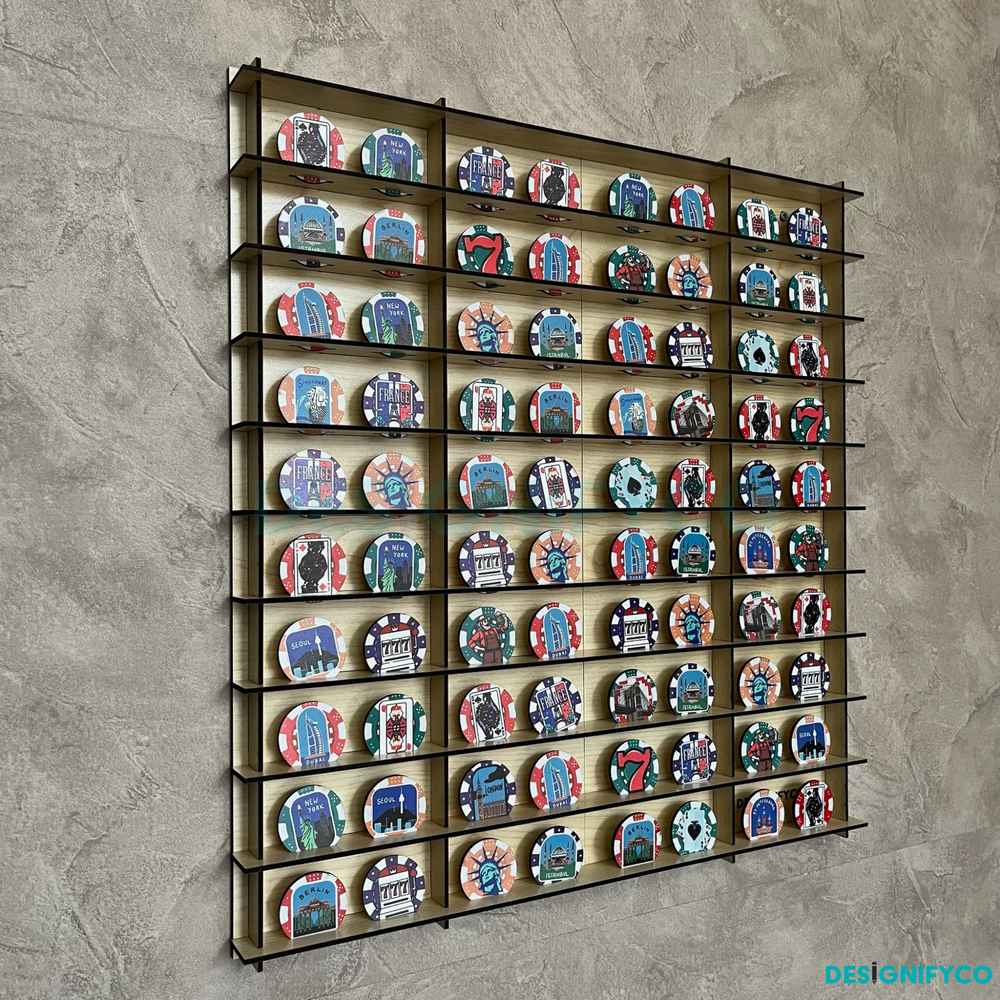 MAPLE Casino Chips 80 Display Case