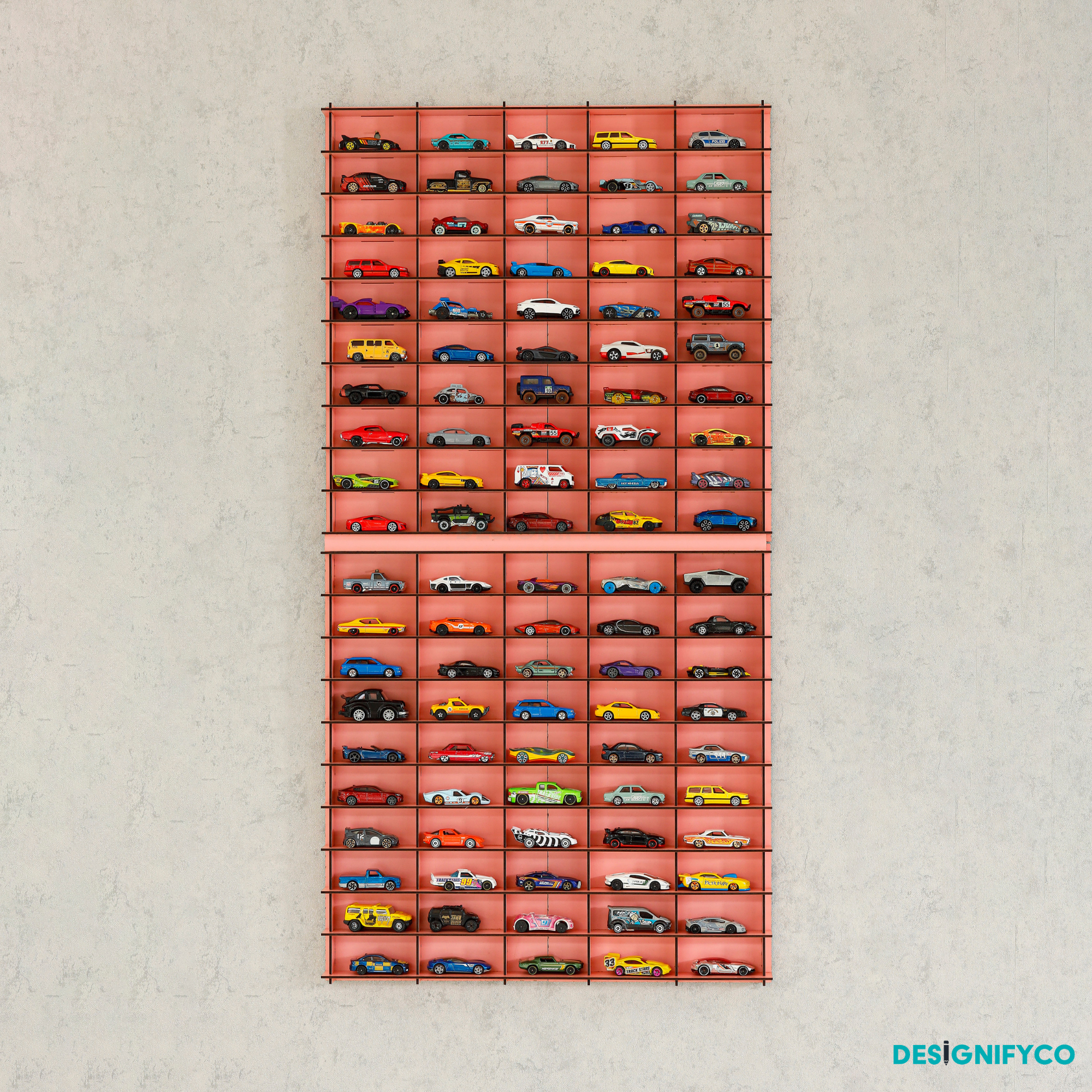 PINK Toy Car Display Case