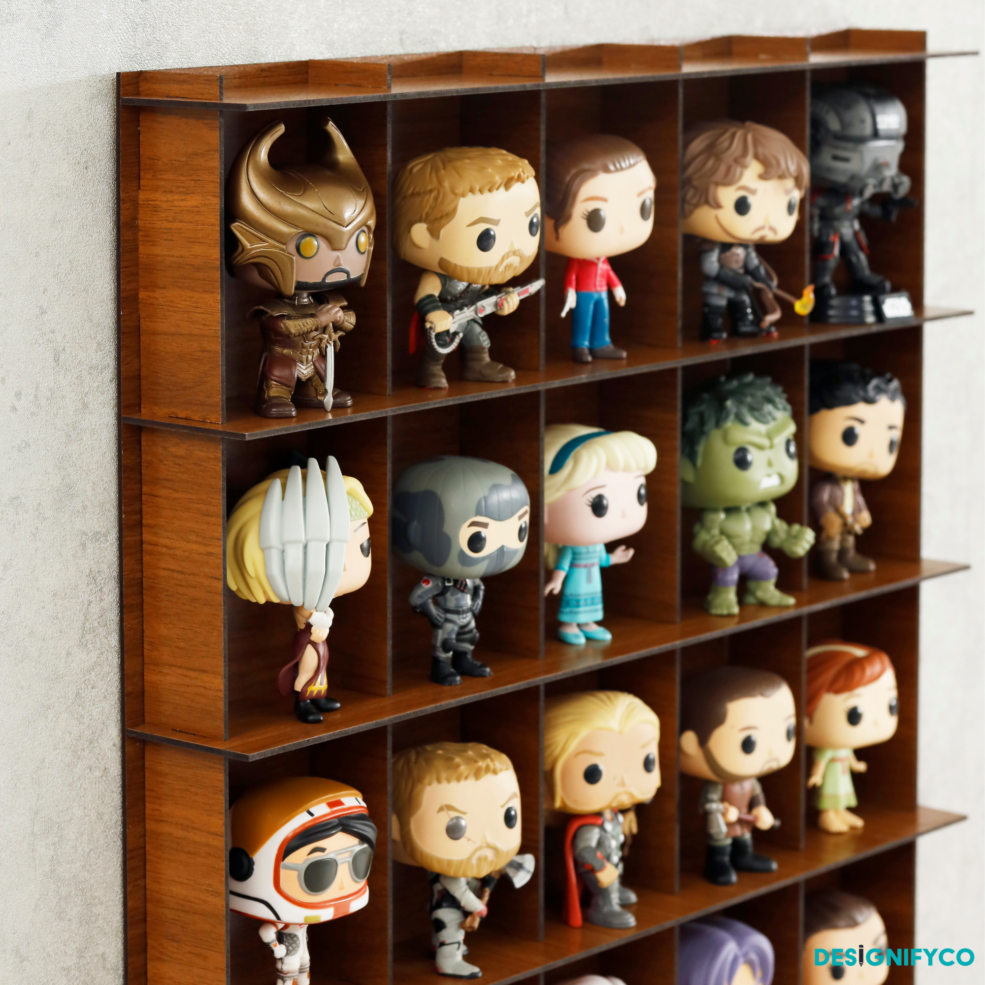 WALNUT Funko Pop Display Case