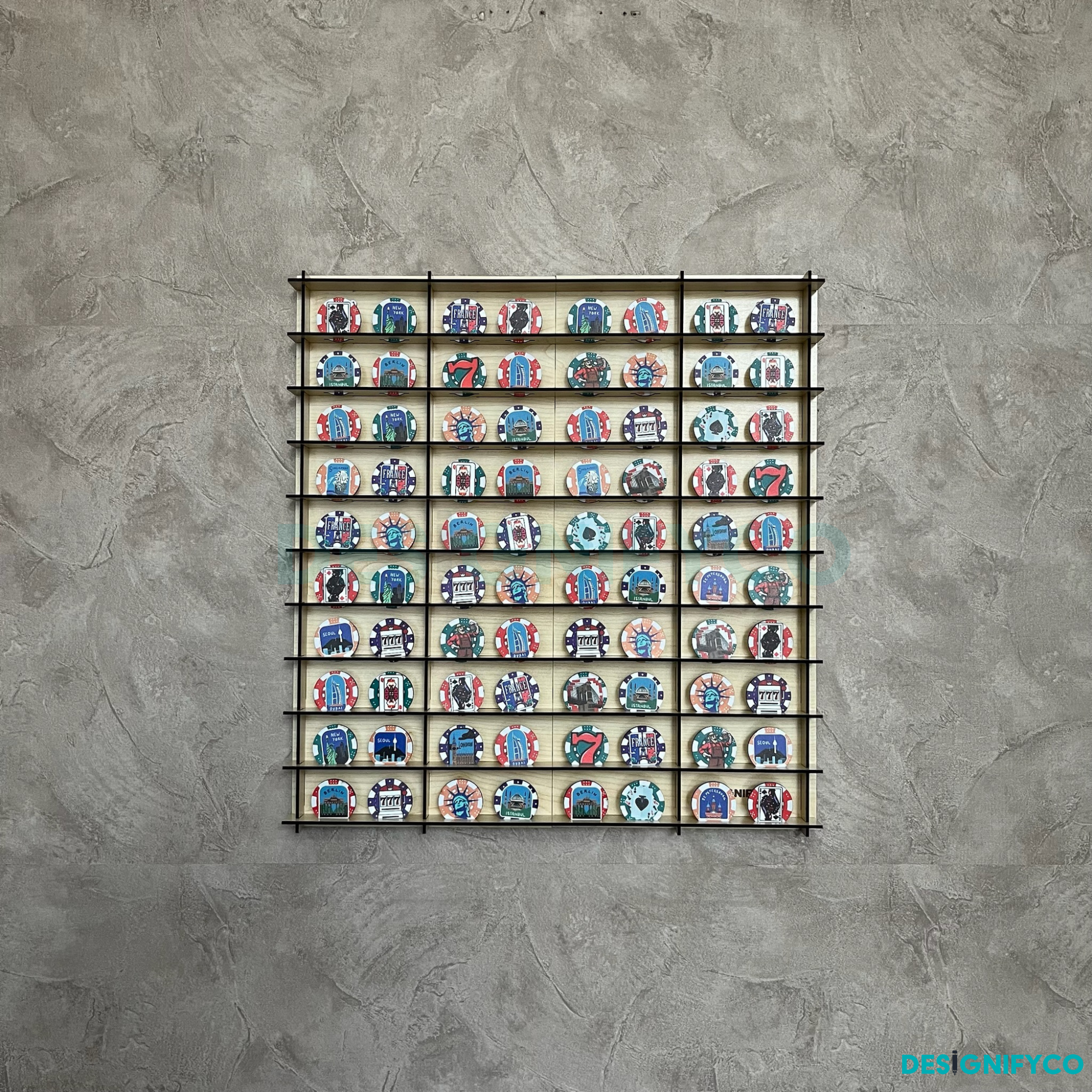 MAPLE Casino Chips 80 Display Case