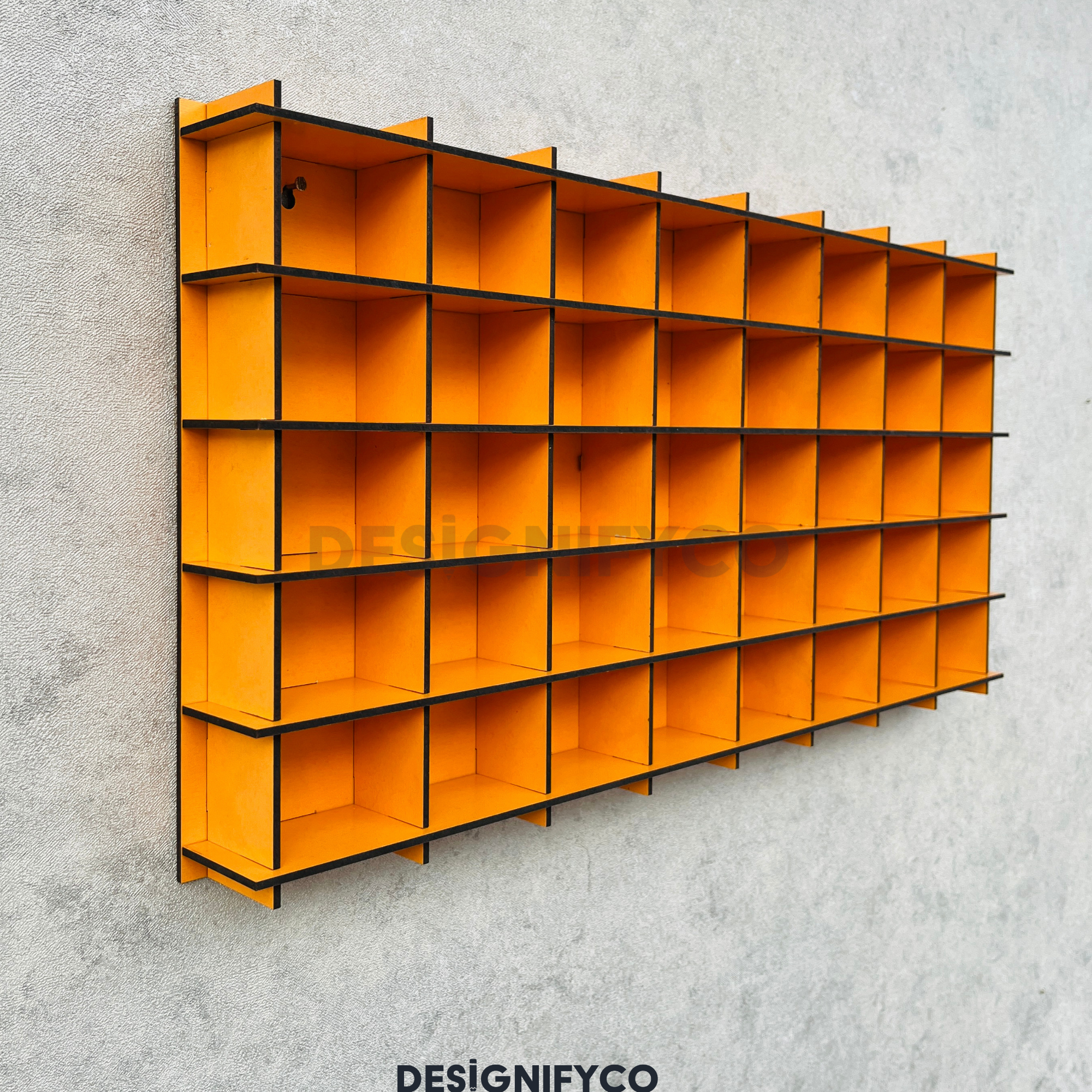 ORANGE NHL Mini Helmet 40 Display Case