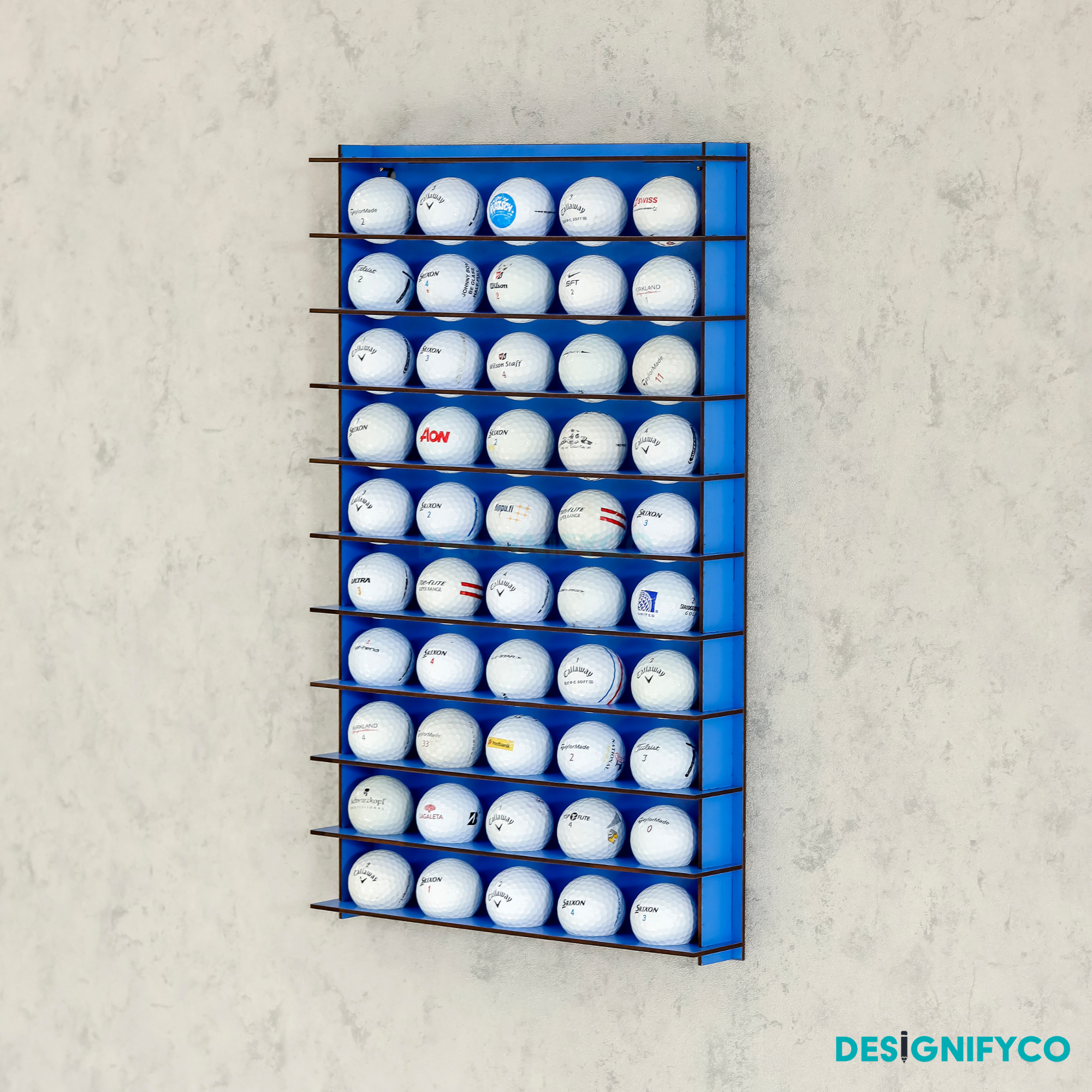 BLUE Golf Ball Display For 50 Golf Ball