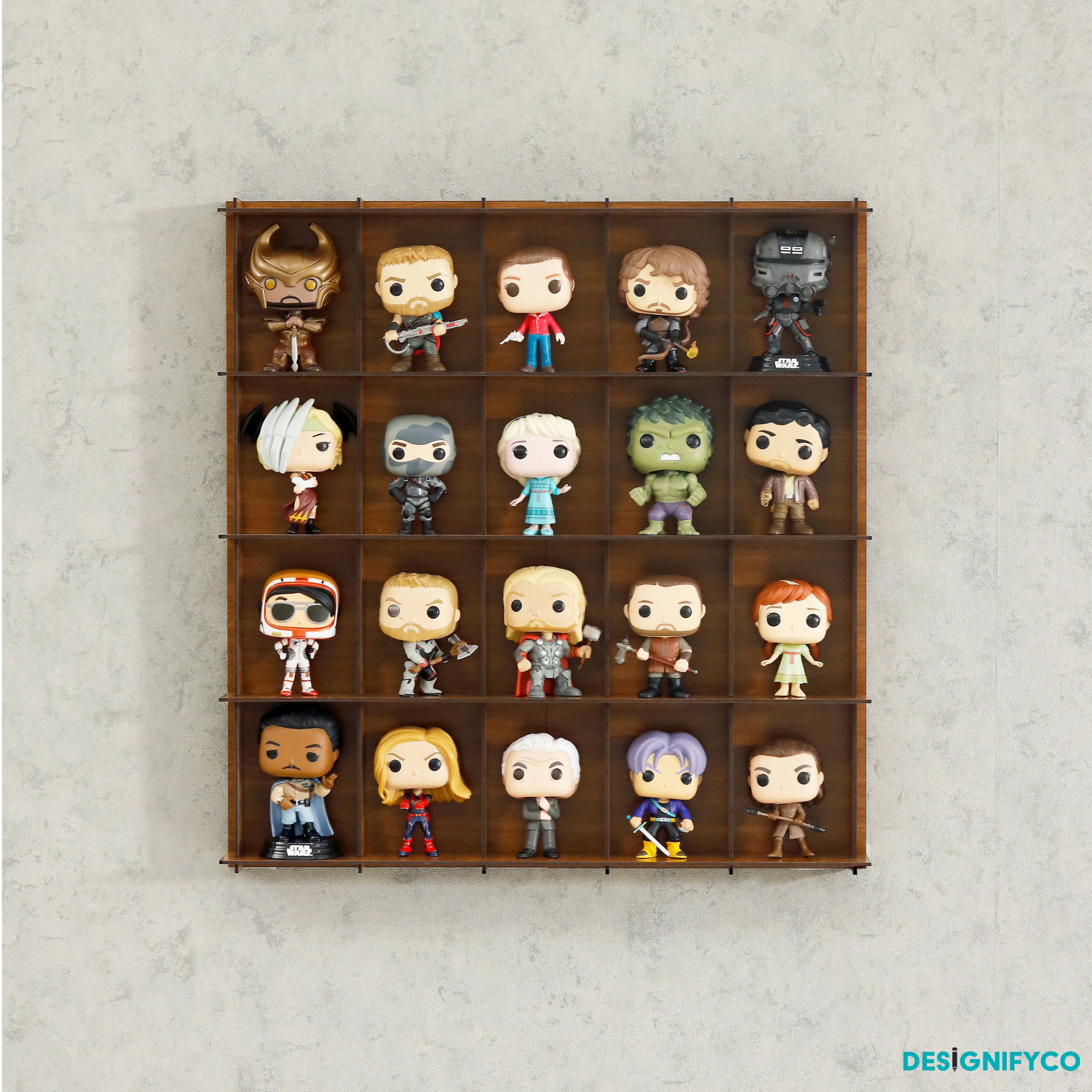 WALNUT Funko Pop Display Case