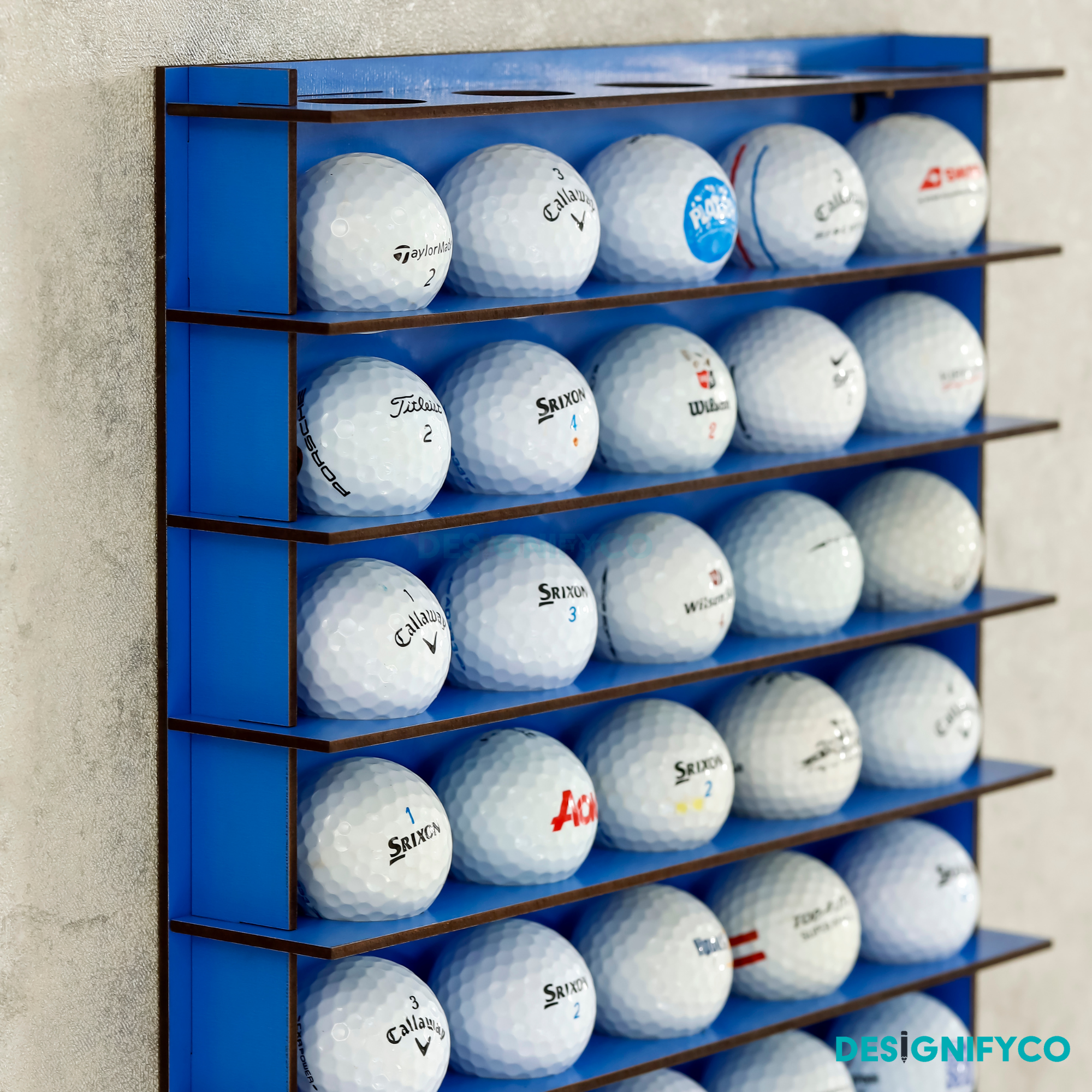 BLUE Golf Ball Display For 50 Golf Ball