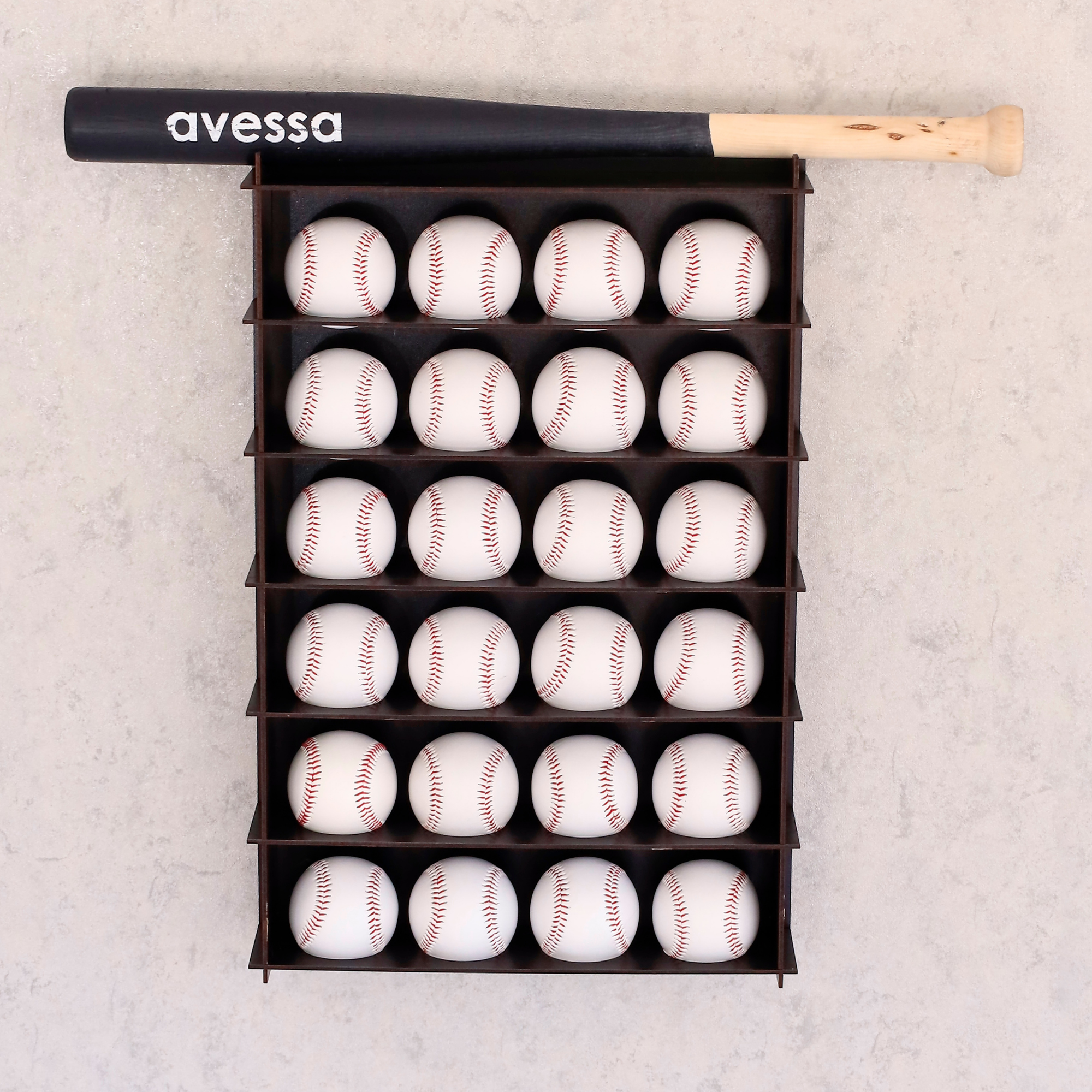 Black Baseball Display Case
