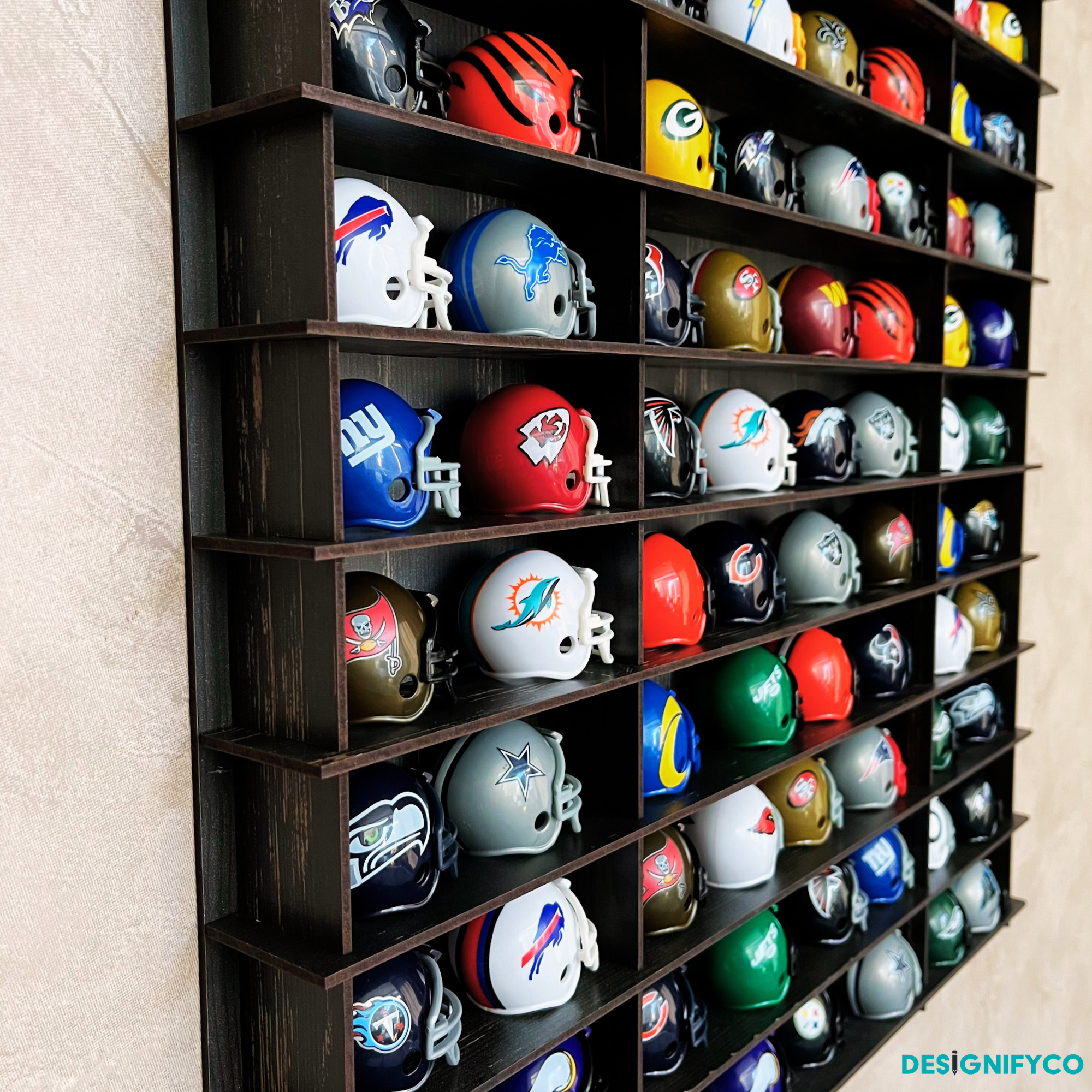 OLD BLACK NHL Mini Helmet 80 Display Case