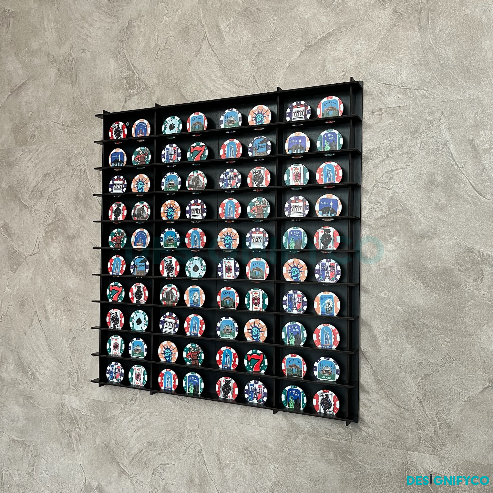 BLACK Casino Chips 80 Display Case