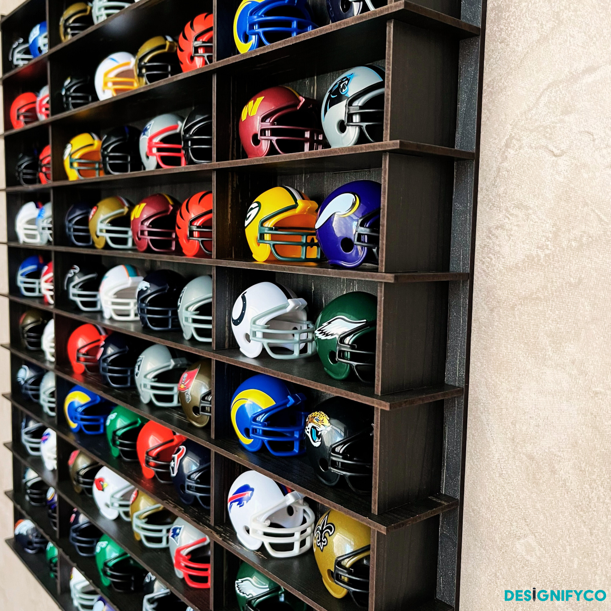 OLD BLACK NHL Mini Helmet 80 Display Case